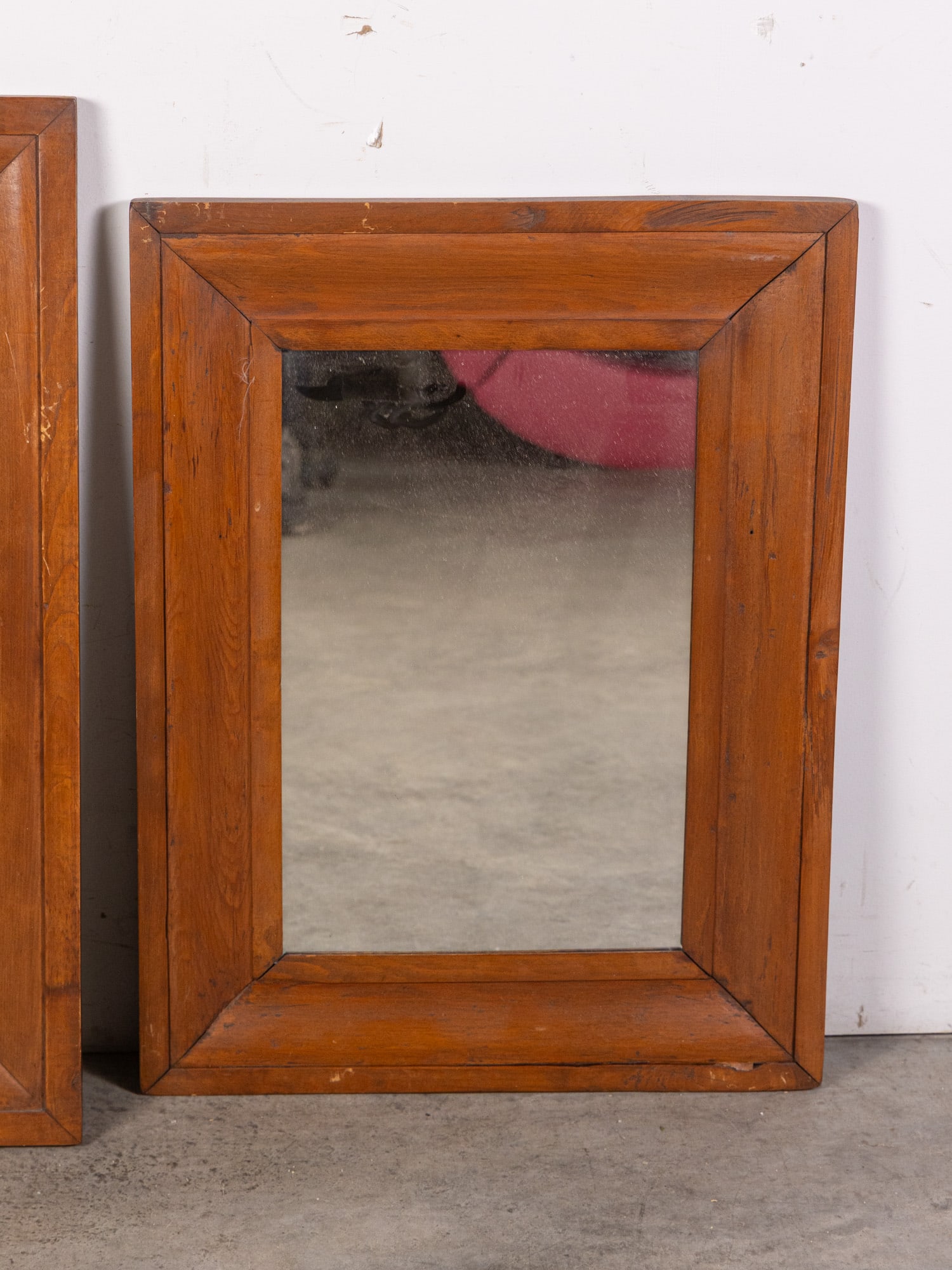 Pair of Vintage Pine Framed Mirrors - 3