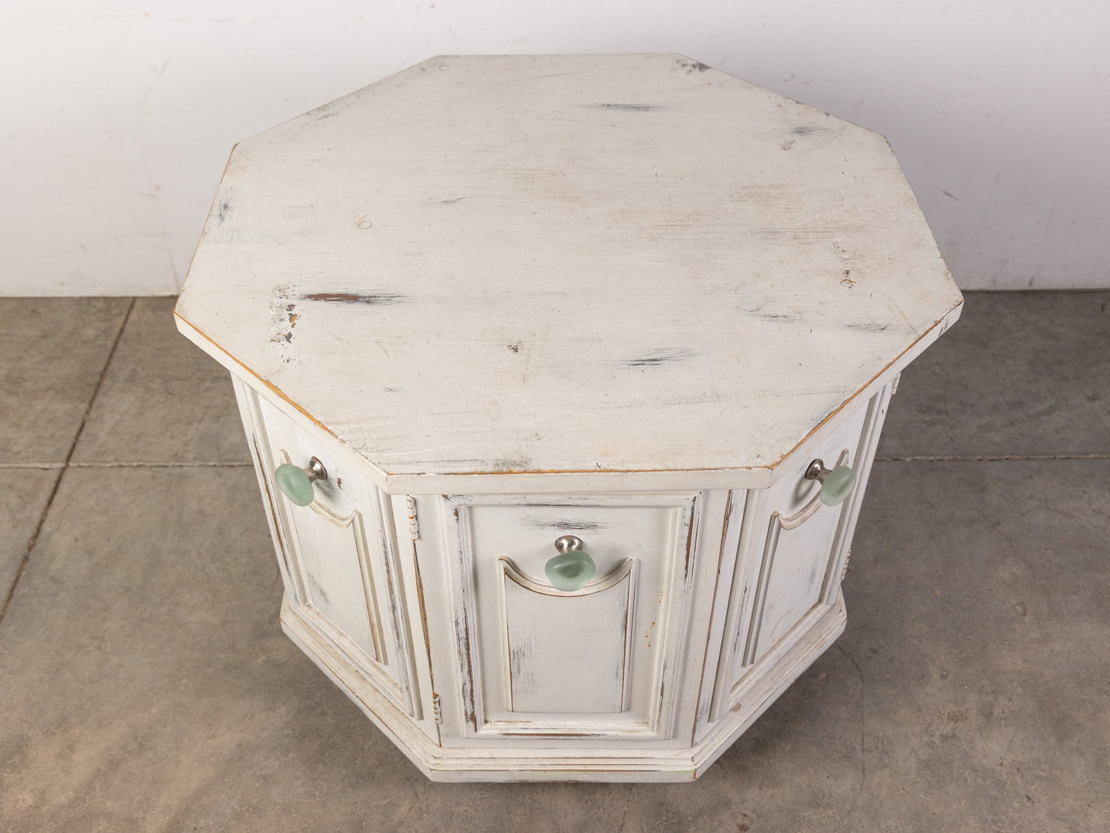 Shabby Chic Octagonal Drum Table - 2