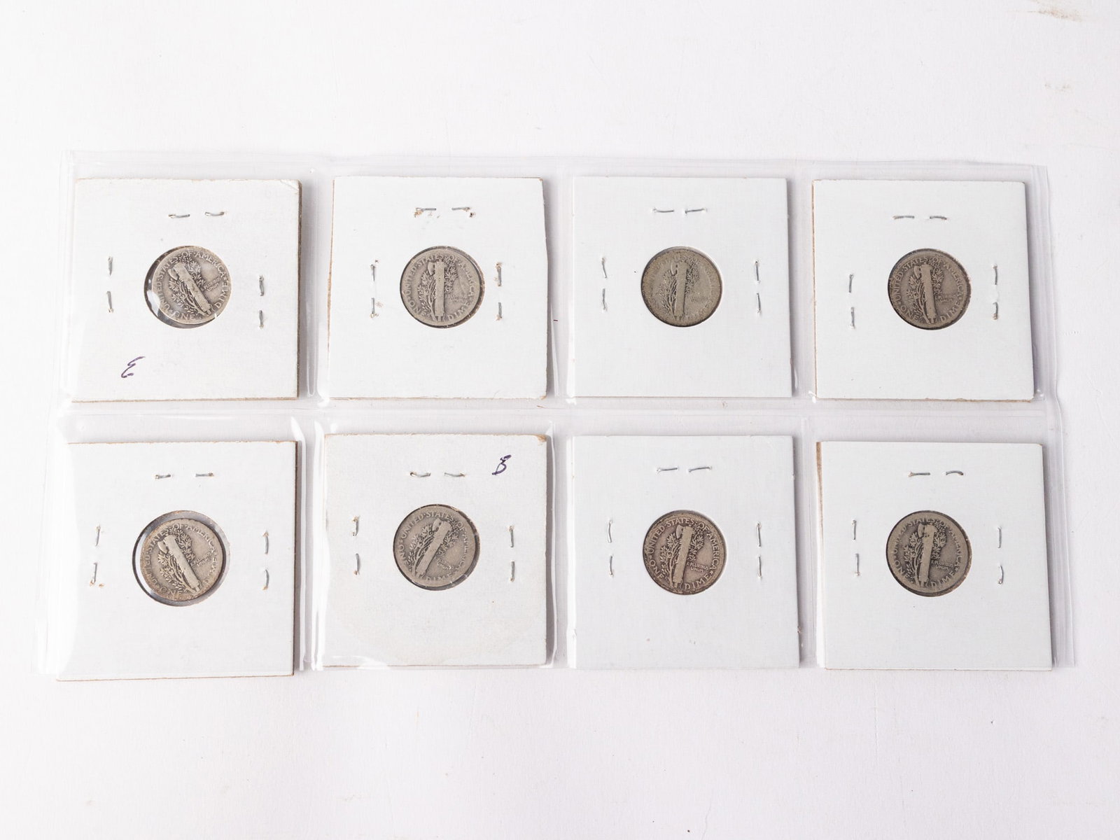 Set of Mercury Dimes 1916-1918S - 2