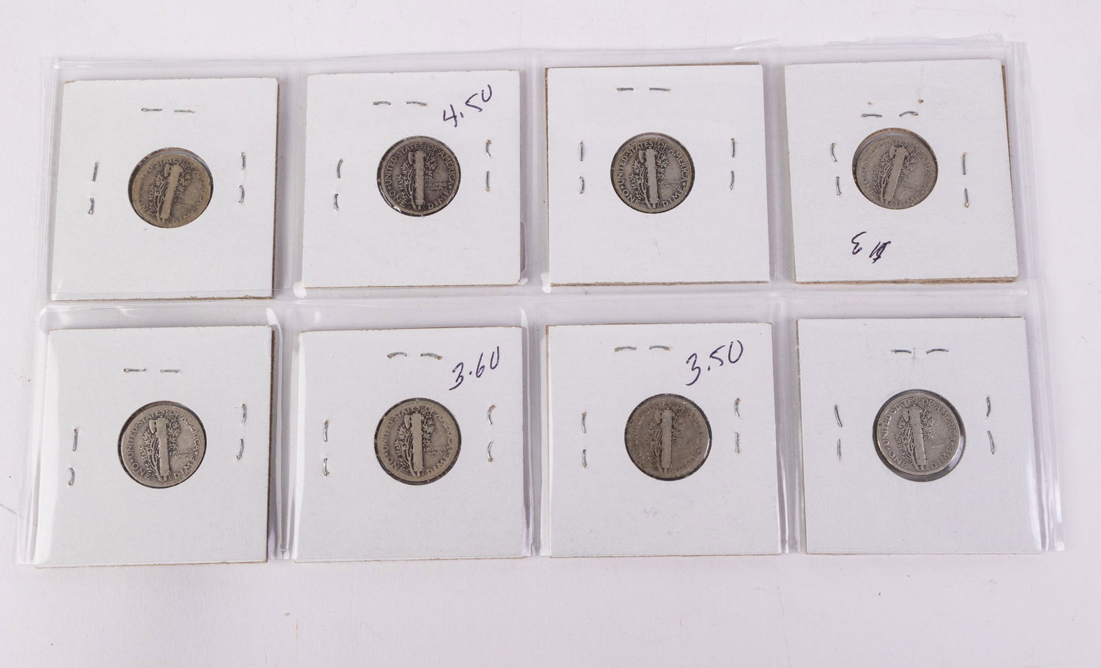 Set of Mercury Dimes 1924-1926D - 2