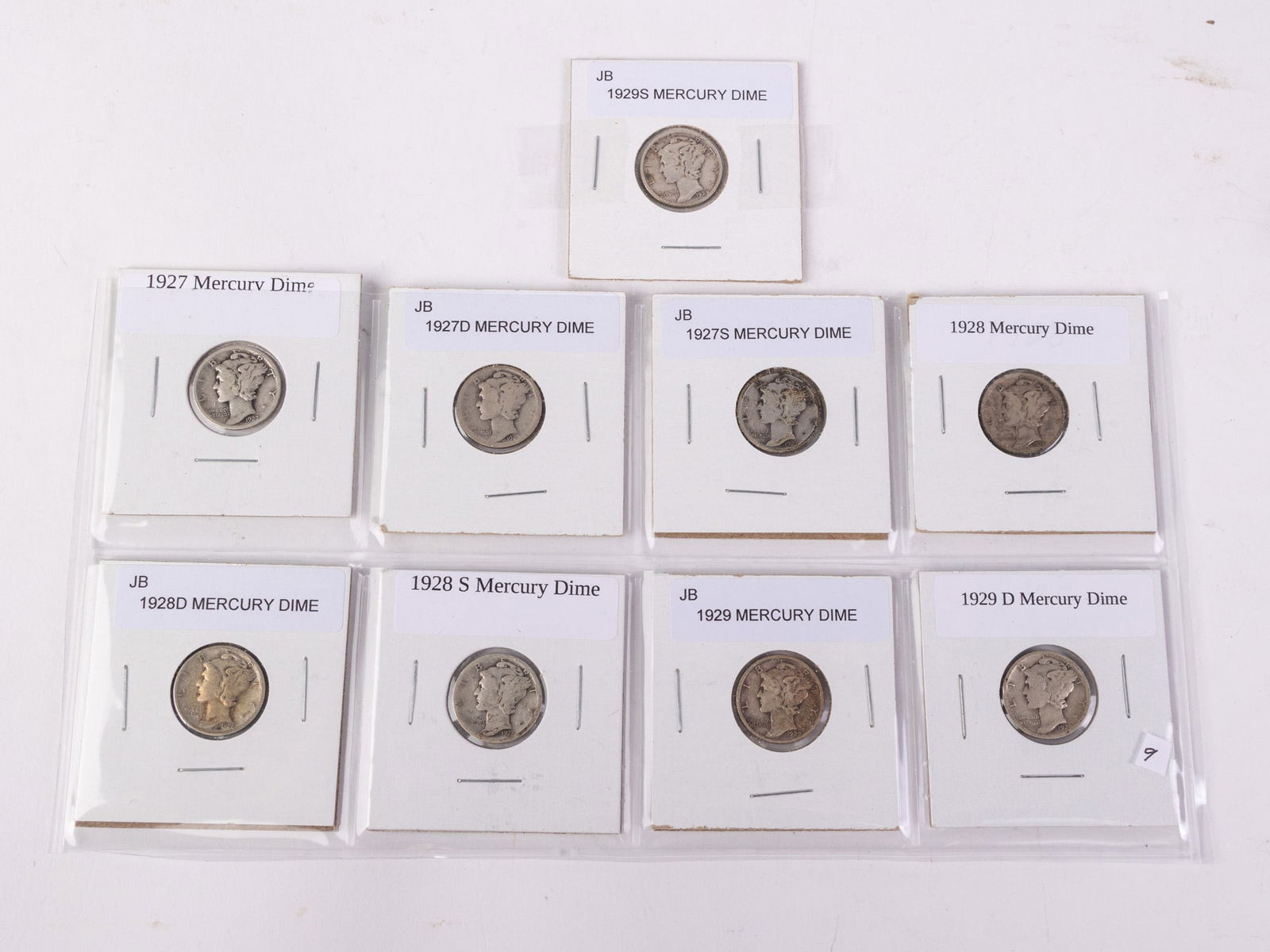 Set of Mercury Dimes 1924-1929S: Set of Mercury Dimes 1924-1929S Literature Brooks Auction – Online Auction Terms & Conditions ——————————————&#