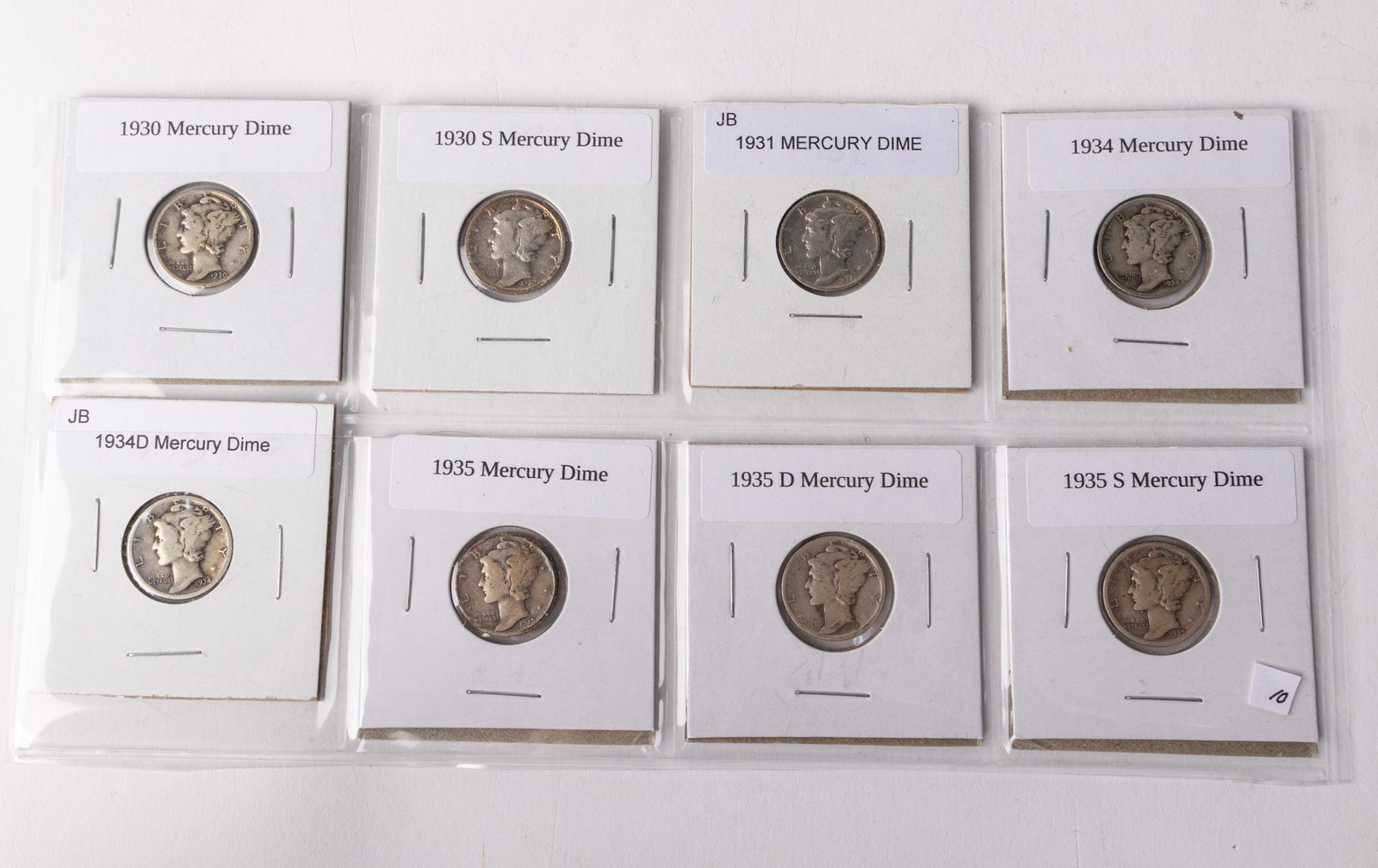 Set of Mercury Dimes 1930-1935S: Set of Mercury Dimes 1930-1935S Literature Brooks Auction – Online Auction Terms & Conditions ——————————————&#