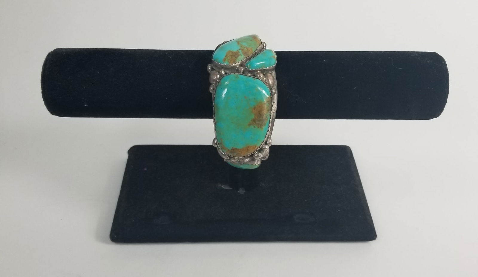 Signed Sterling Silver and Turquoise Bangle Bracelet: Sterling Silver and Turquoise Bangle Bracelet Signed E&C FierroLiteratureBrooks Auction – Online Auction Terms & Conditions