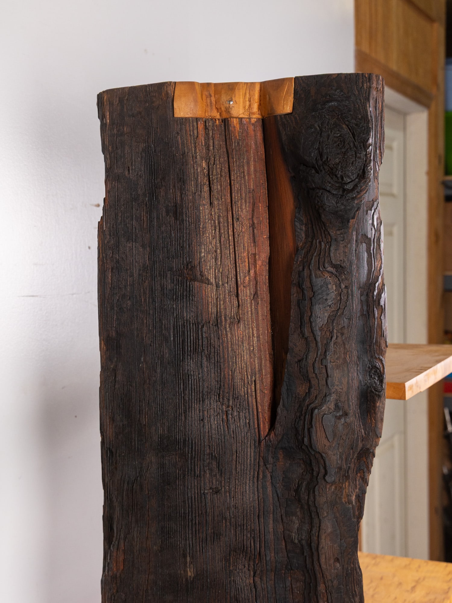 Custom Made Live Edge Modern Design Bookshelf - 11