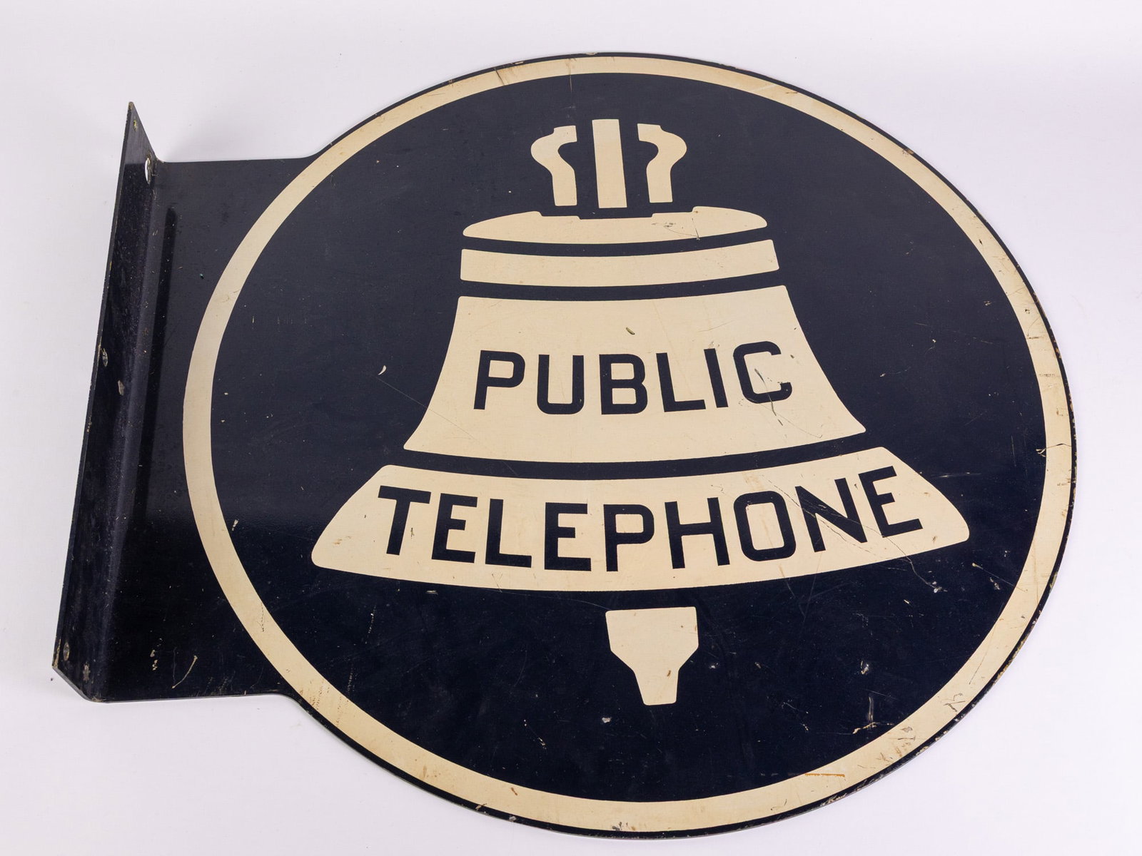 Vintage Public Telephone Double Sided Flange Sign: Vintage Public Telephone Double Sided Flange SignSize24" HLiteratureBrooks Auction – Online Auction Terms & Conditions Contact: (856) 694-2960 | info@brooks.auction READ BEFORE YOU BID: We want