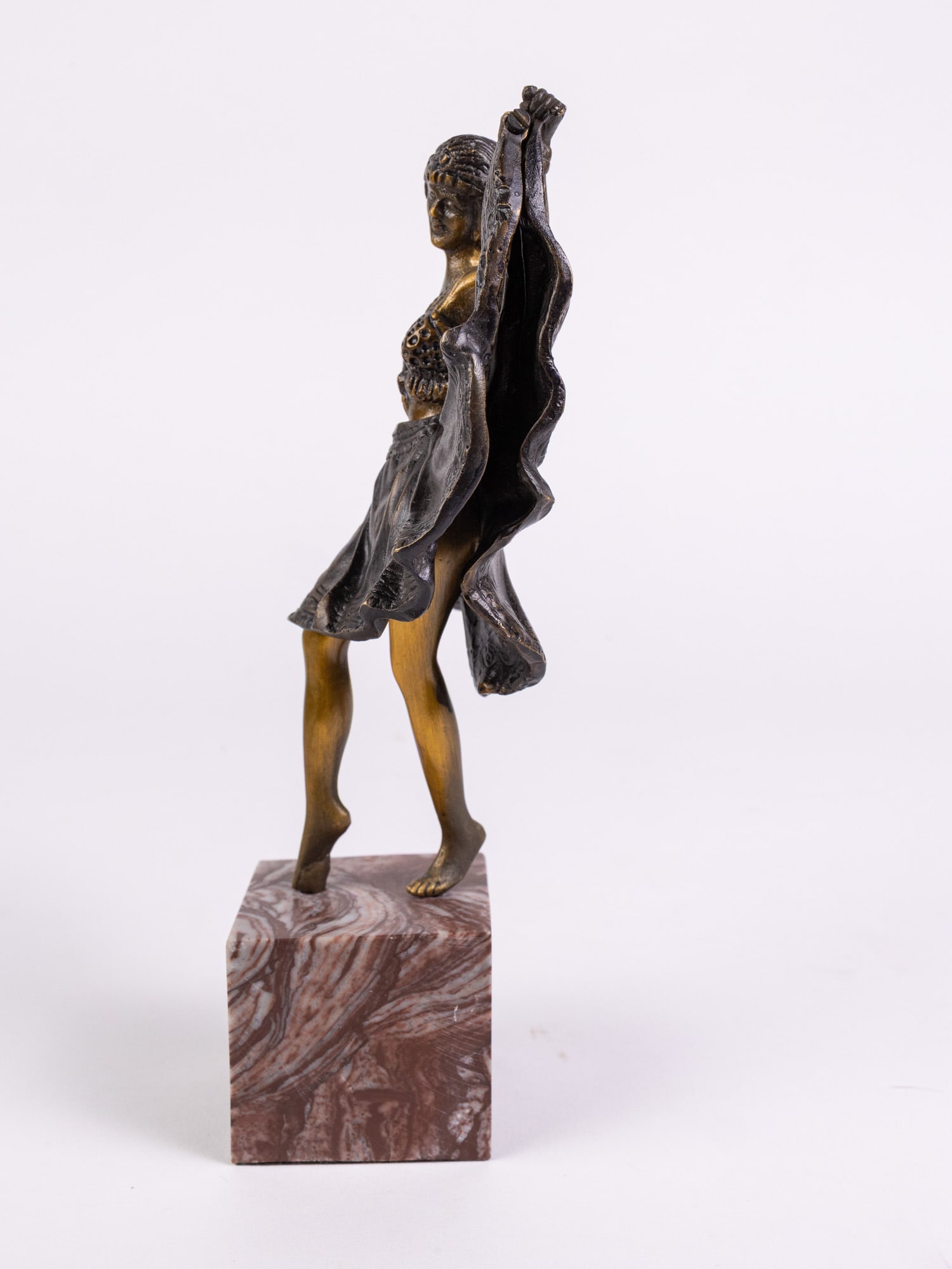 Erotic Dancer Bronze Sculpture, Marked Bergman - 6