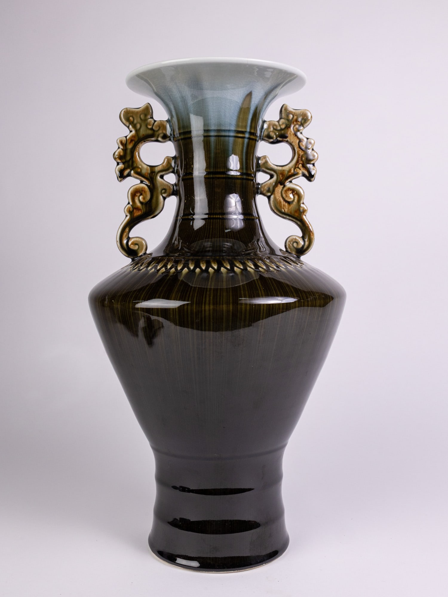 Vintage Asian Dark Green Glazed Baluster Vase: Vintage Asian Dark Green Glazed Baluster VaseSize19" HLiteratureBrooks Auction – Online Auction Terms & Conditions Contact: (856) 694-2960 | info@brooks.auction READ BEFORE YOU BID: We want you