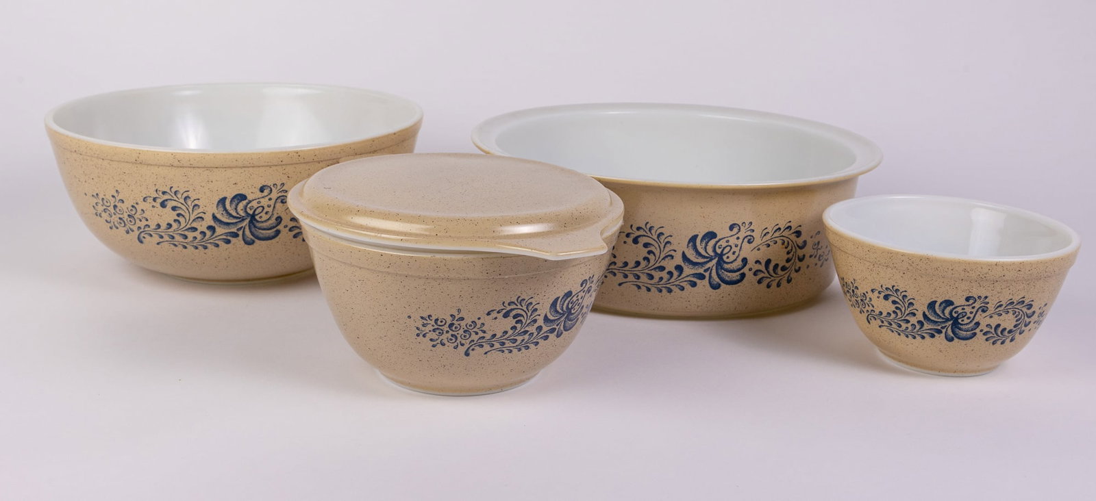 Three Pieces of Vintage "Homestead" Pyrex Cookware ft. Lidded Casserole (1 of 5)