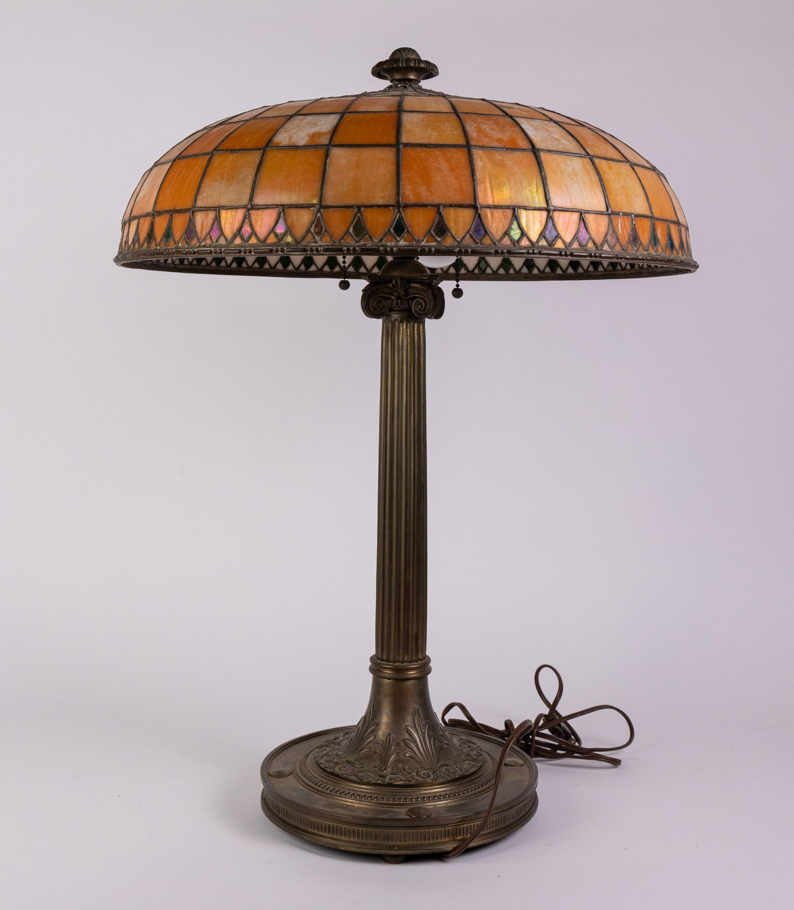 Antique Art Nouveau Leaded Glass Lamp (1 of 6)