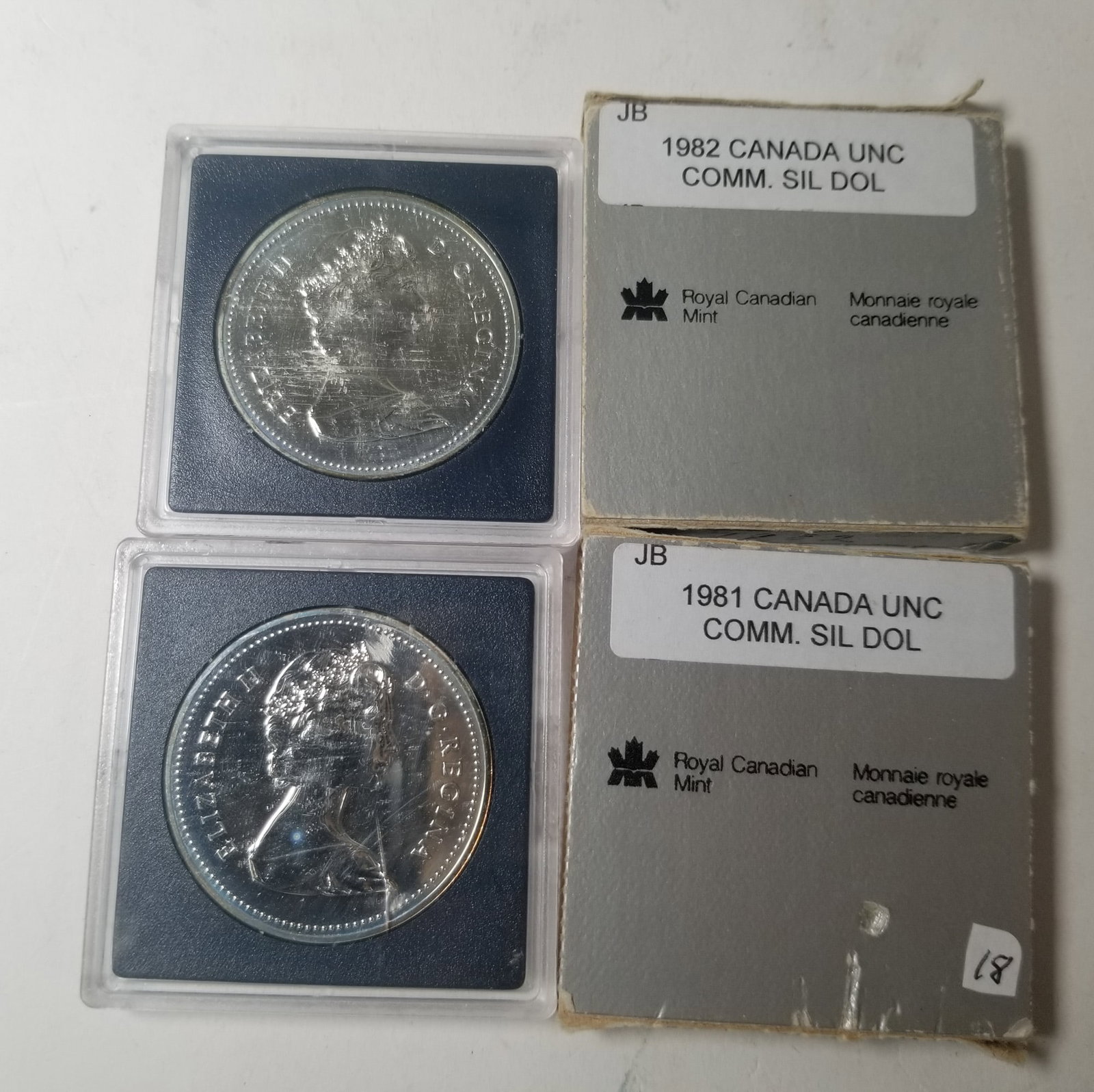 1981 + 1982 UNC Canadian Silver Dollar: 1981 + 1982 UNC Canadian Silver DollarLiteratureBrooks Auction – Online Auction Terms & Conditions Contact: (856) 694-2960 | info@brooks.auction READ BEFORE YOU BID: We want you to feel