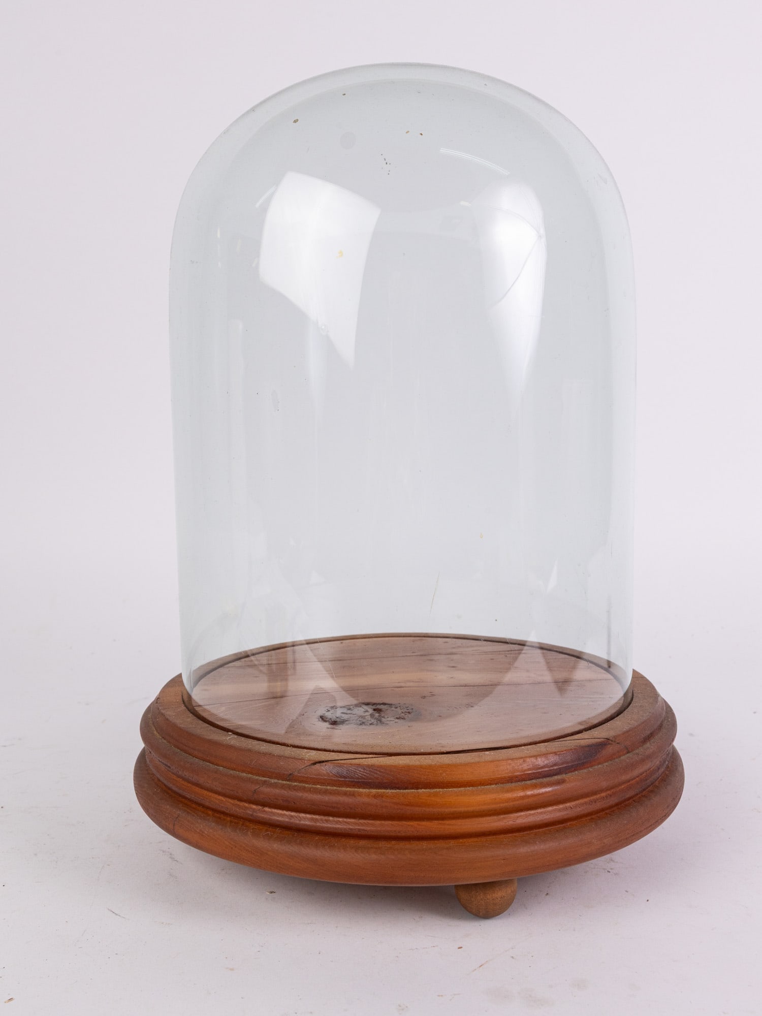 Glass Cloche with Wooden Base: Glass Cloche with Wooden Base Size 15" H Literature Brooks Auction – Online Auction Terms & Conditions
