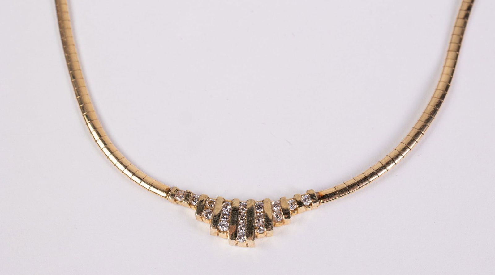 Vintage Italian 14KY Gold Omega Necklace - 10