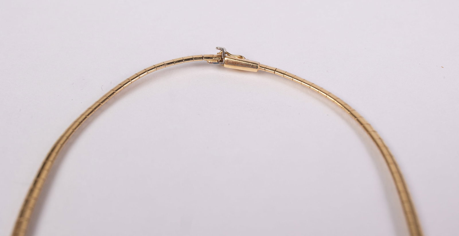 Vintage Italian 14KY Gold Omega Necklace - 3