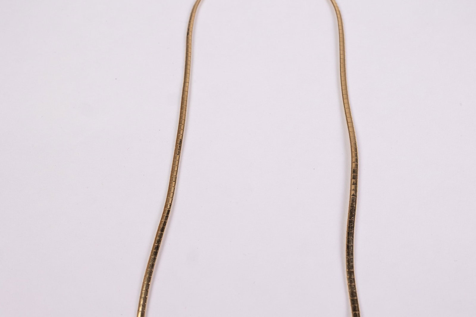 Vintage Italian 14KY Gold Omega Necklace - 4