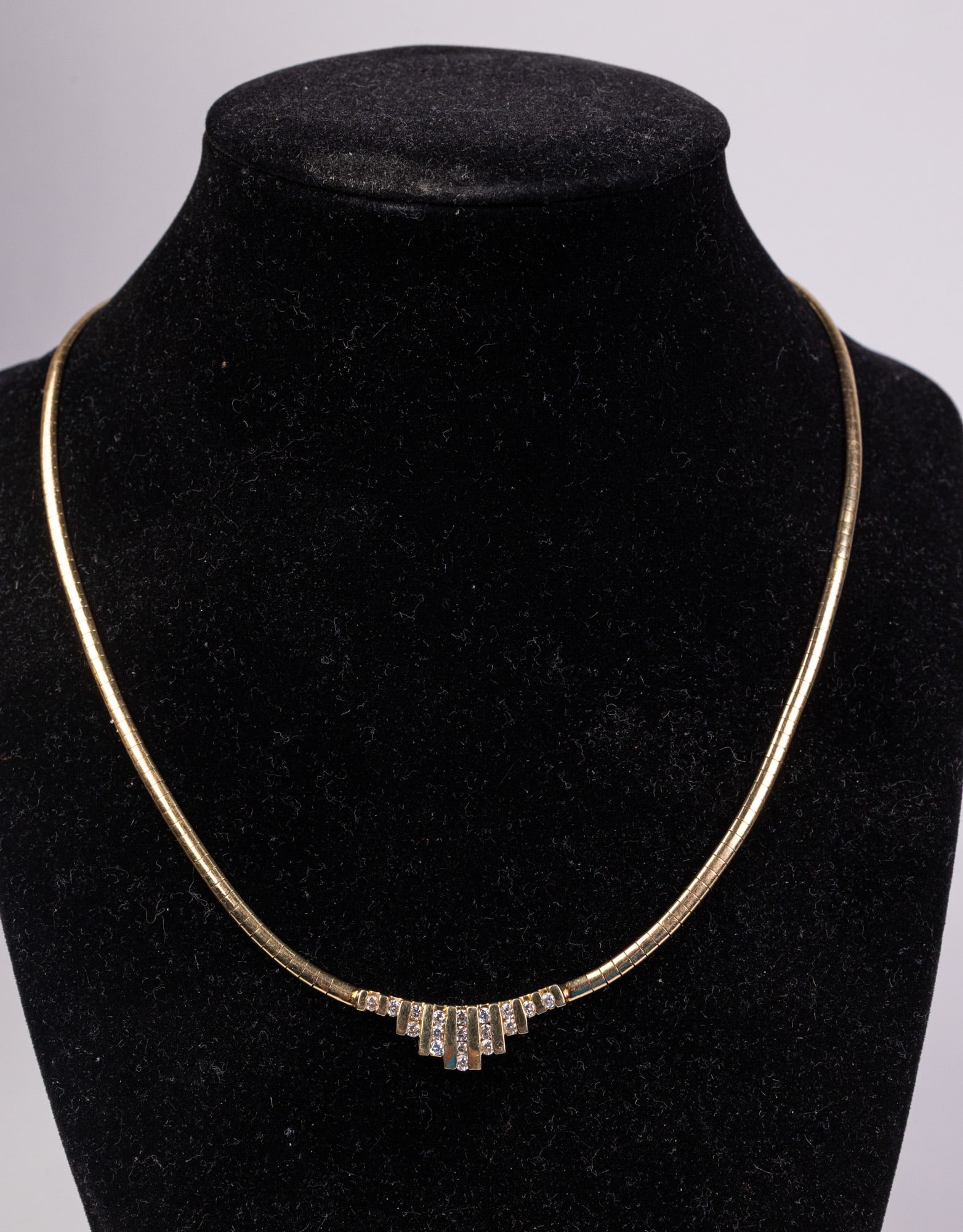 Vintage Italian 14KY Gold Omega Necklace - 5