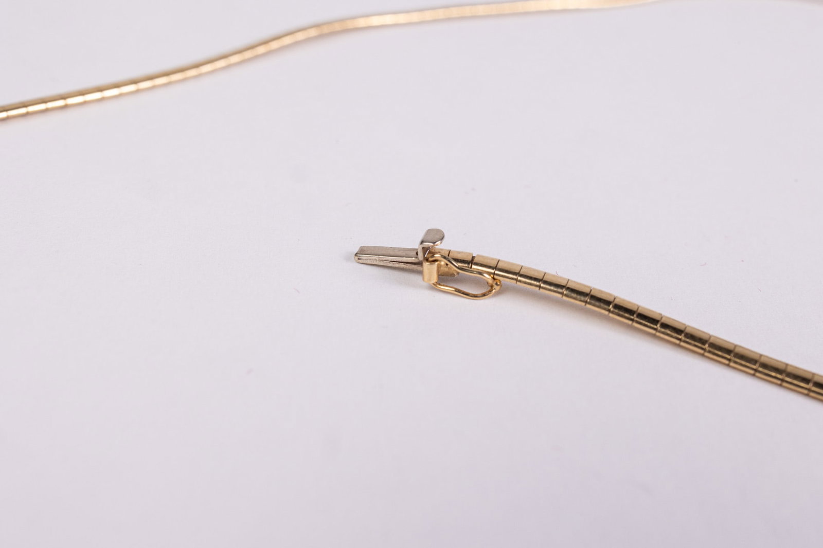 Vintage Italian 14KY Gold Omega Necklace - 6