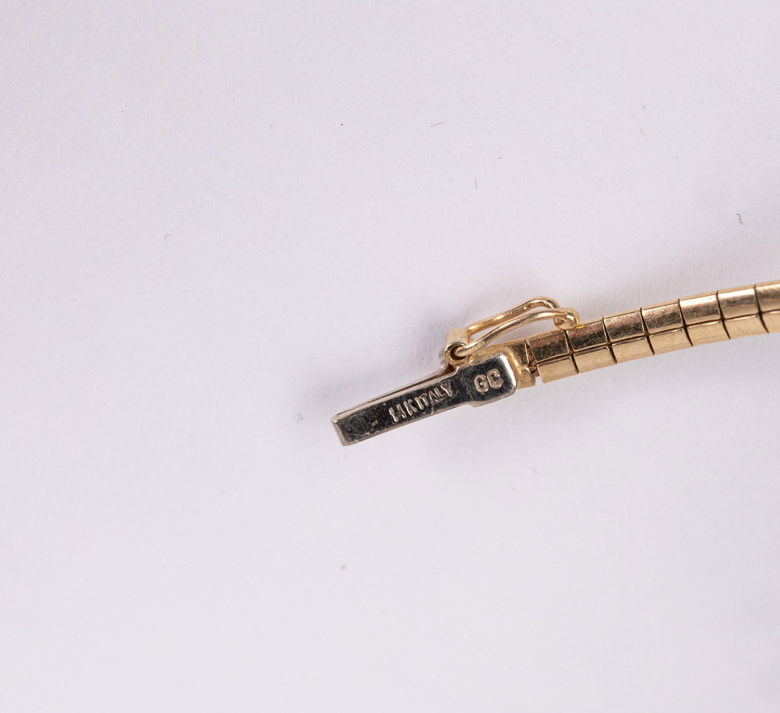Vintage Italian 14KY Gold Omega Necklace - 7