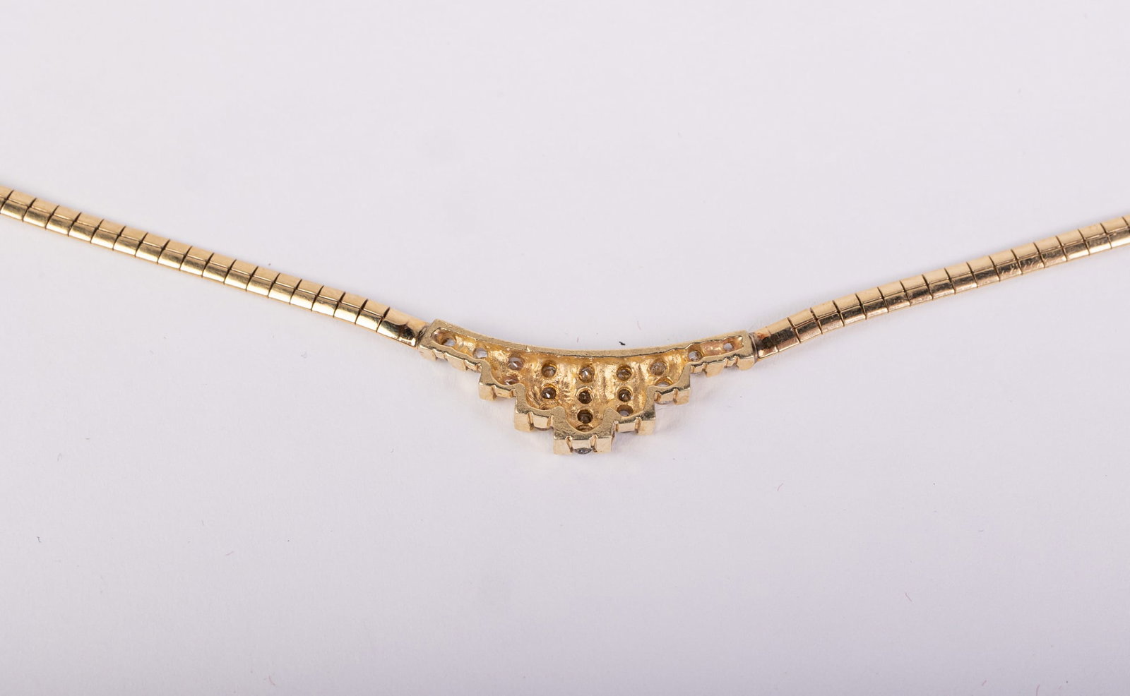 Vintage Italian 14KY Gold Omega Necklace - 9