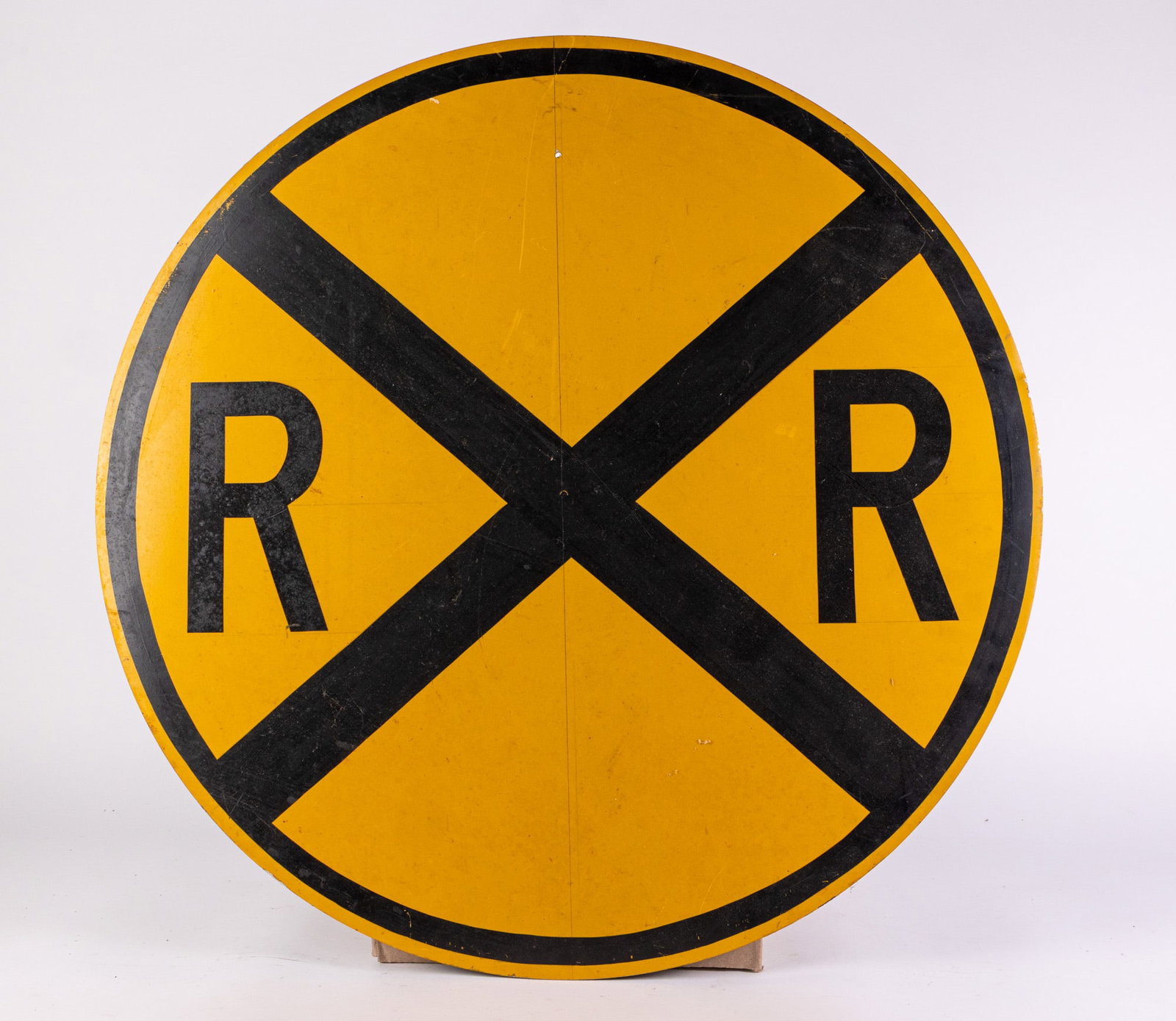 Large Vintage Railroad Crossing Road Traffic Sign: Large Vintage Railroad Crossing Road Traffic Sign Size 24" x 24" Literature Brooks Auction – Online Auction Terms & Conditions Contact: (856) 694-2960 | info@brooks.auction READ BEFORE YOU BID: