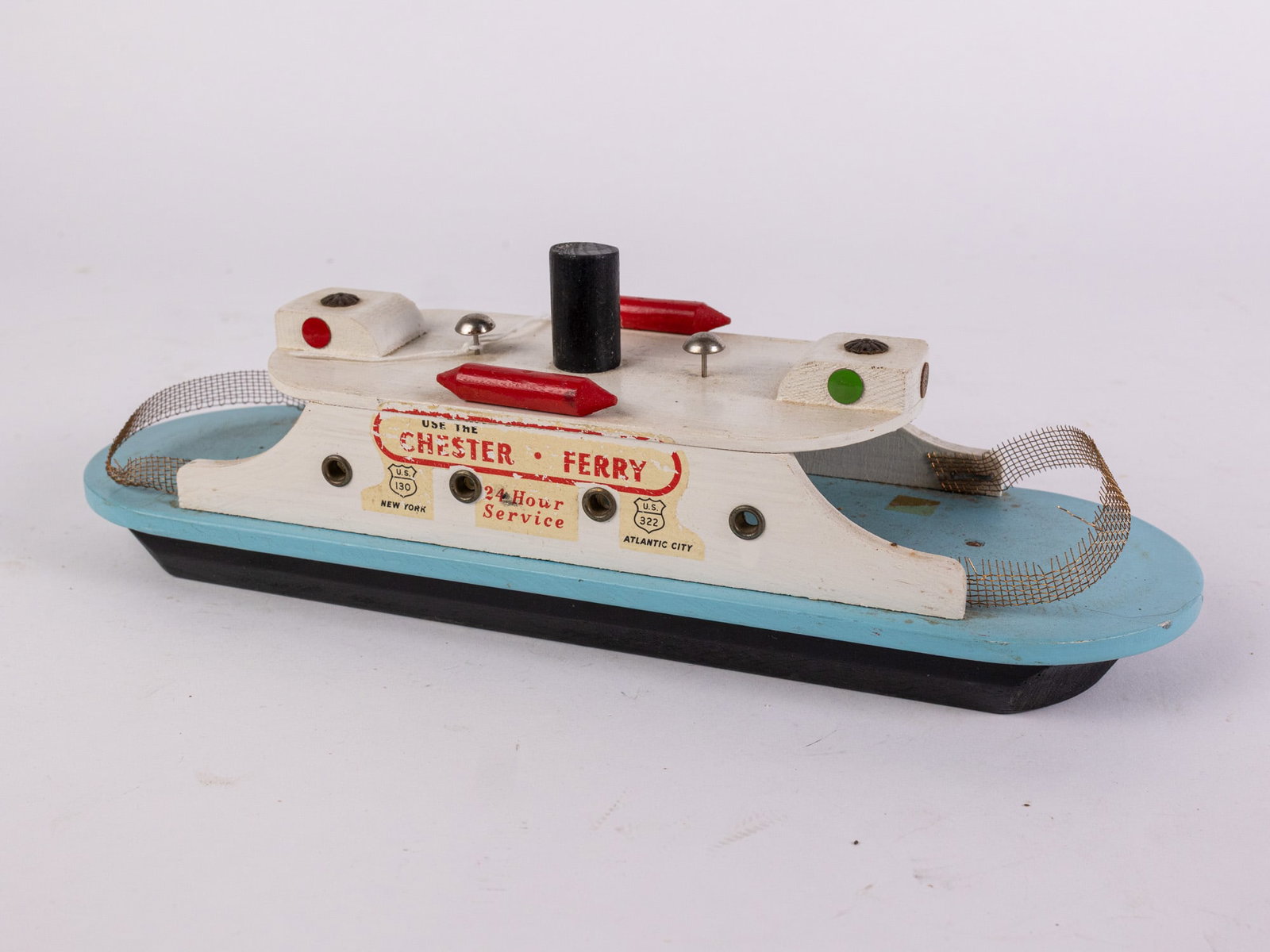 Vintage "Chester Ferry" Wooden Toy Boat (1 of 5)