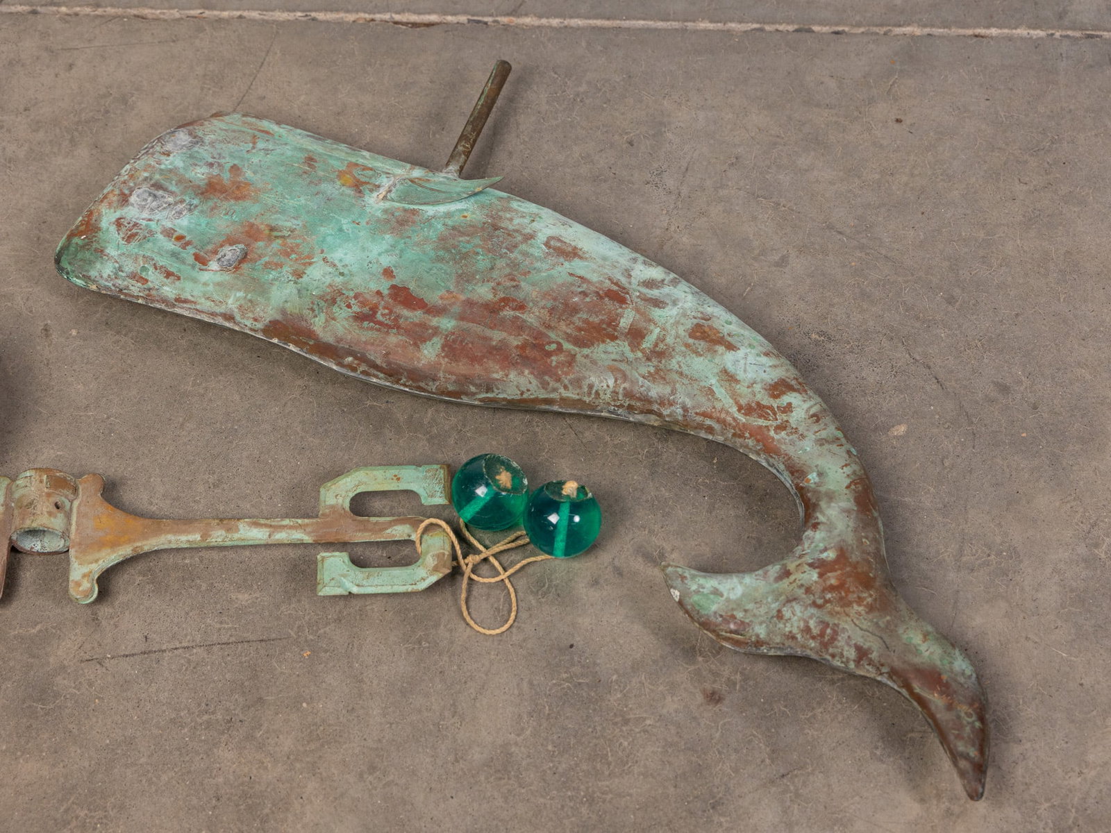 Vintage Copper Whale Weathervane - 3