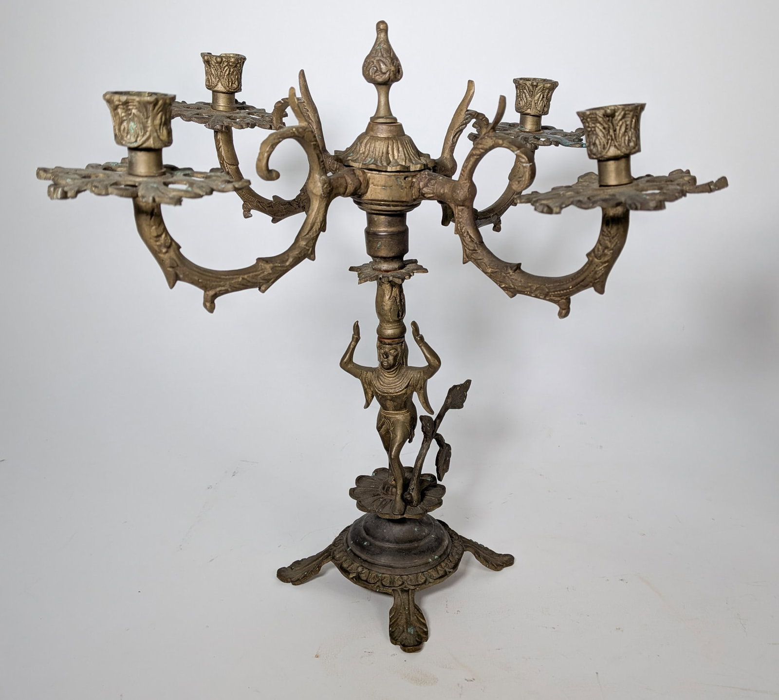 Pair of Victorian Figural Four Arm Candelabras - 2