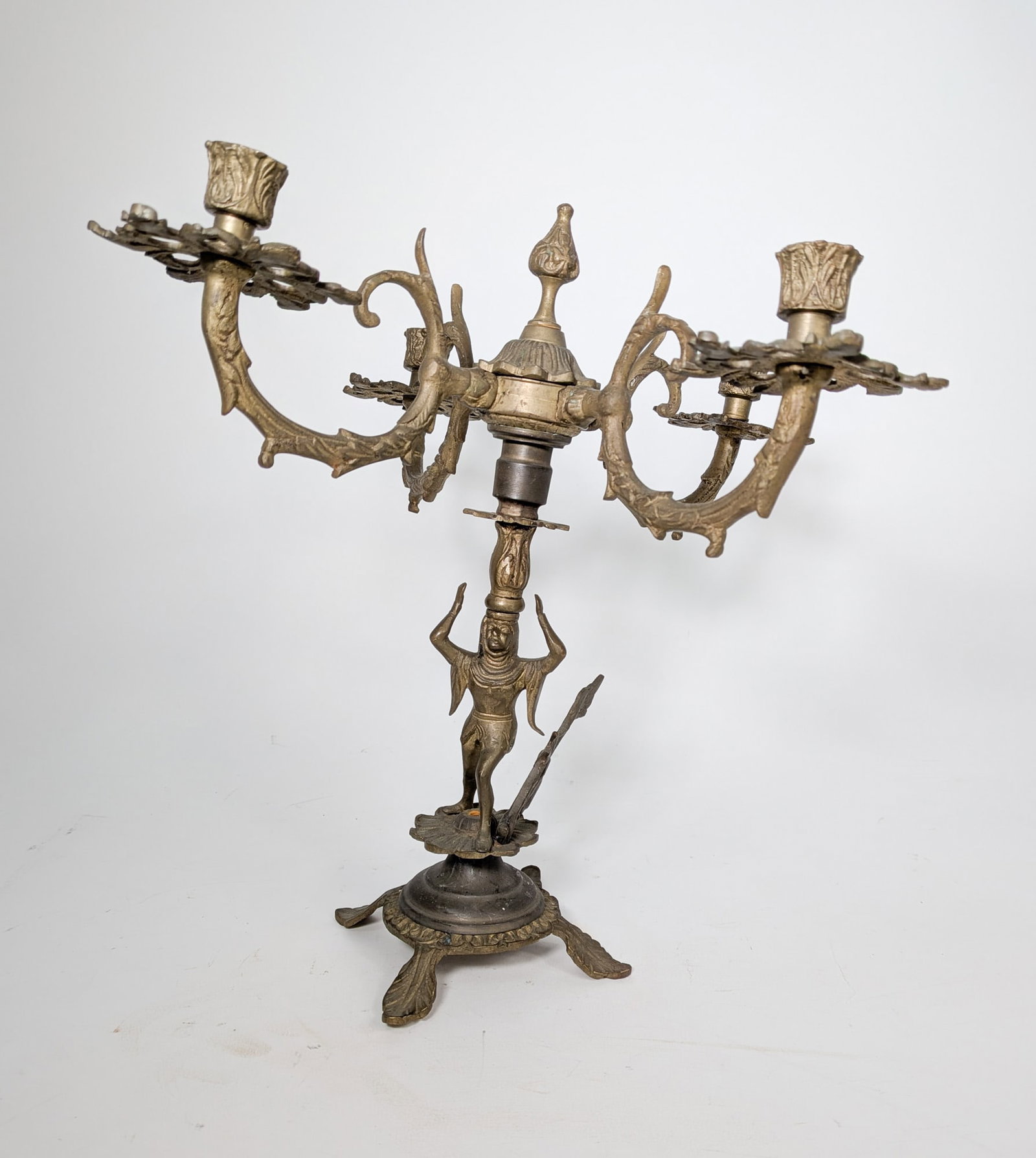 Pair of Victorian Figural Four Arm Candelabras - 6