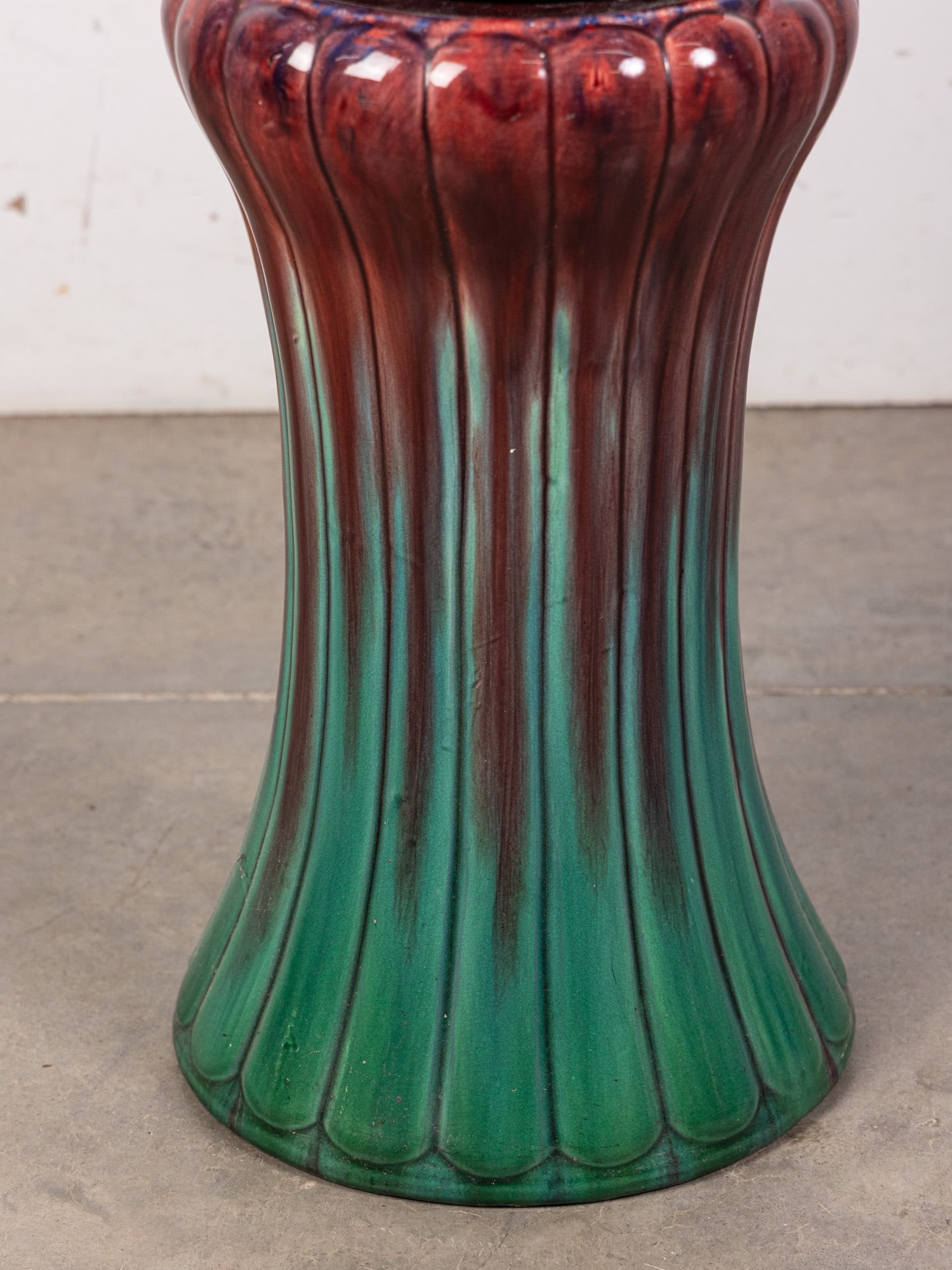 Vintage Majolica Jardiniere & Pedestal - 3