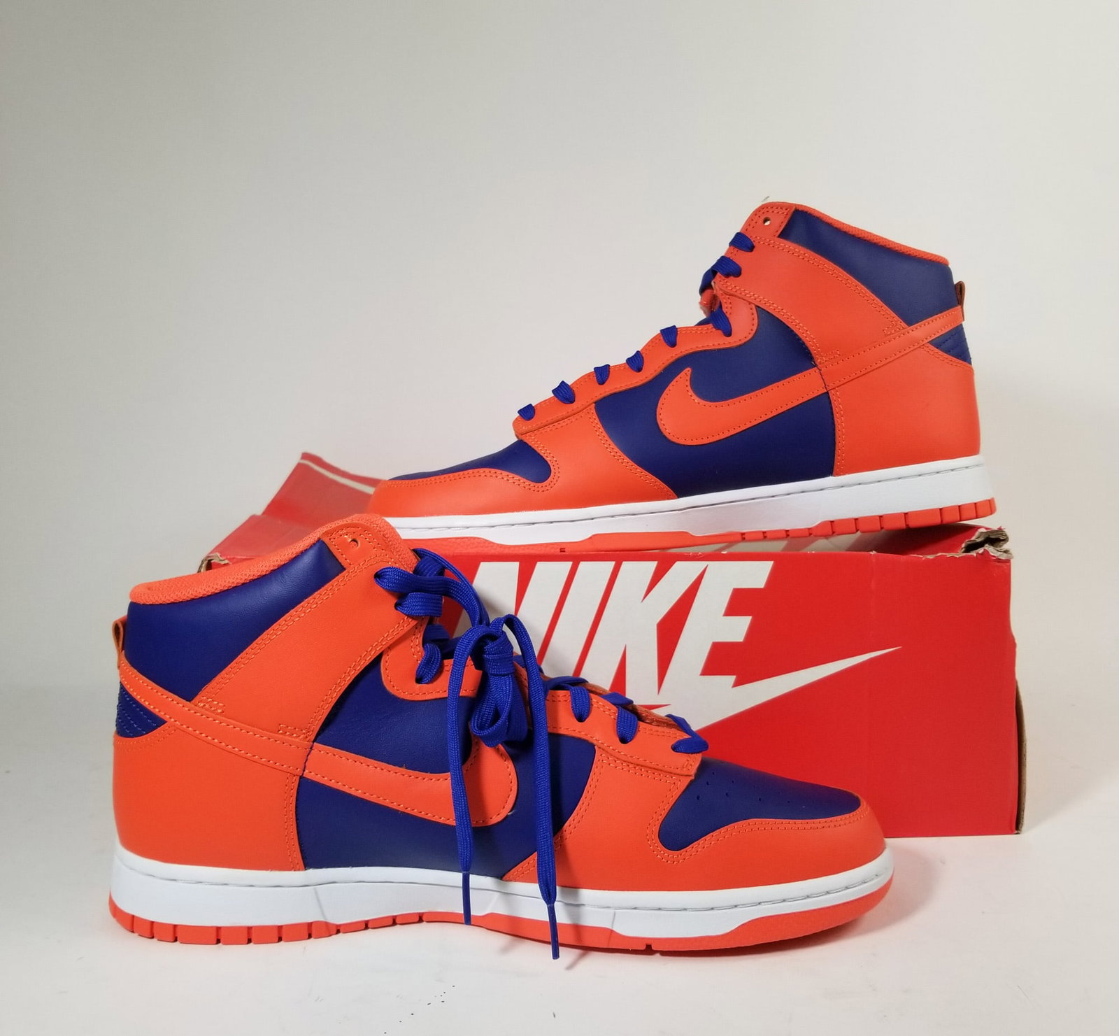 Nike Dunk High Knicks Orange/Deep Royal Blue Sneakers - 2