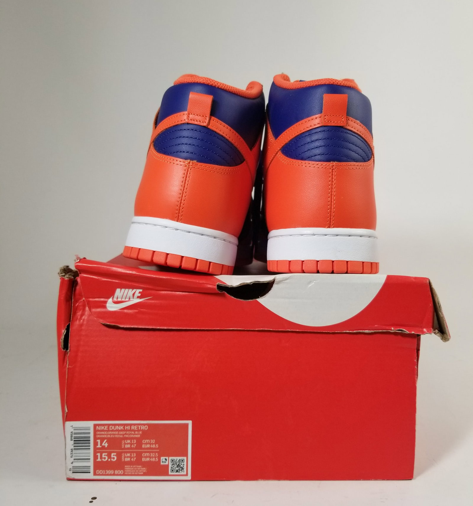 Nike Dunk High Knicks Orange/Deep Royal Blue Sneakers - 3