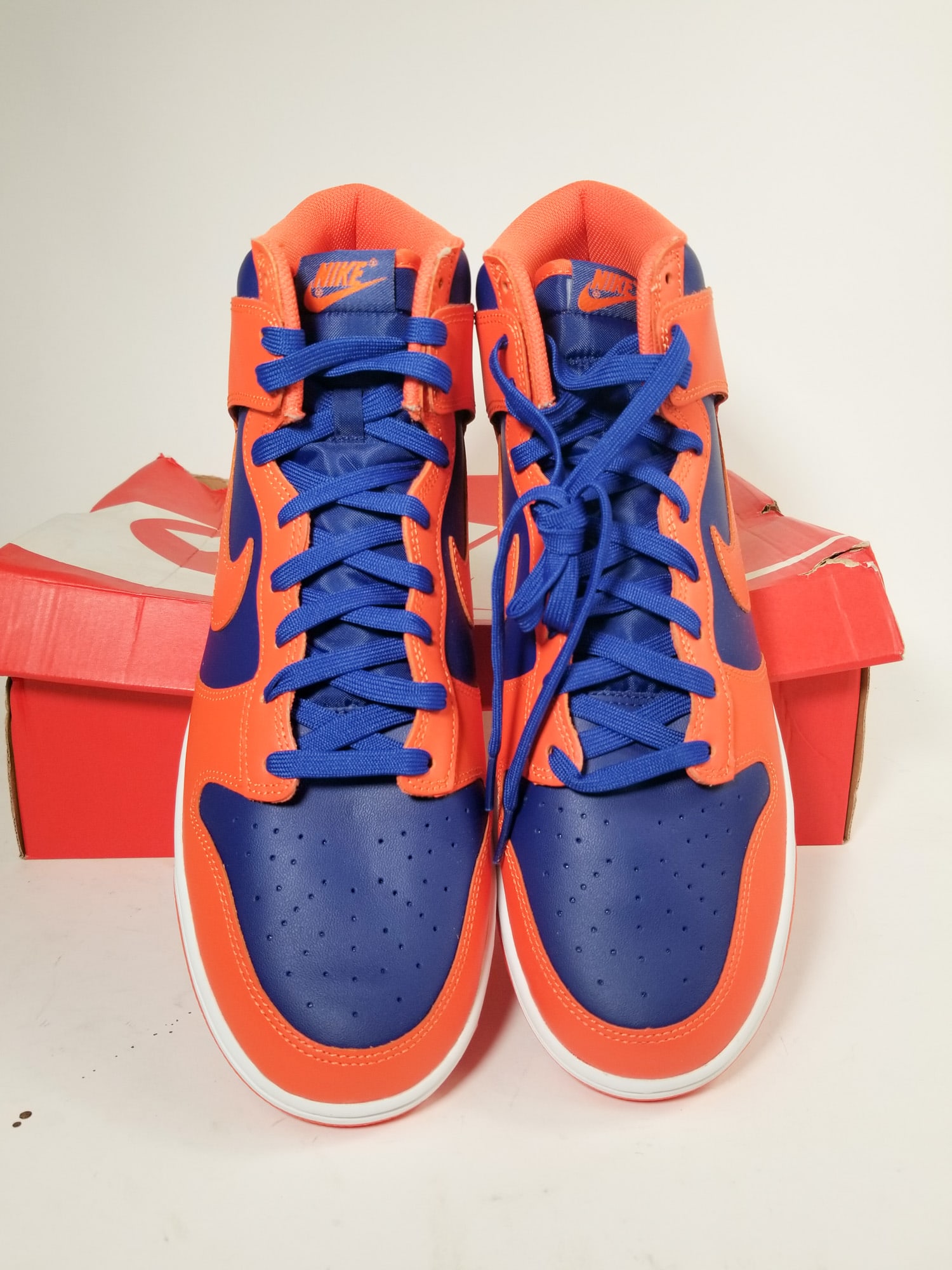Nike Dunk High Knicks Orange/Deep Royal Blue Sneakers - 4