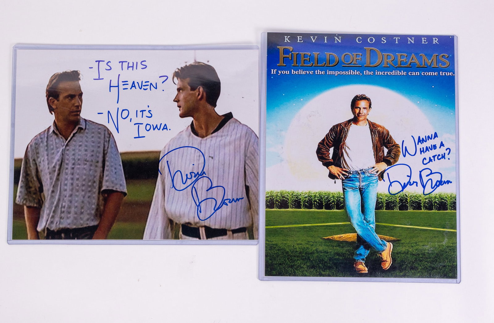 Pair of Dwier Brown Field of Dreams Signed Pictures: Pair of Dwier Brown Field of Dreams Signed Pictures with inscriptions and COA Literature Brooks Auction – Online Auction Terms & Conditions Contact: (856) 694-2960 | info@brooks.auction READ