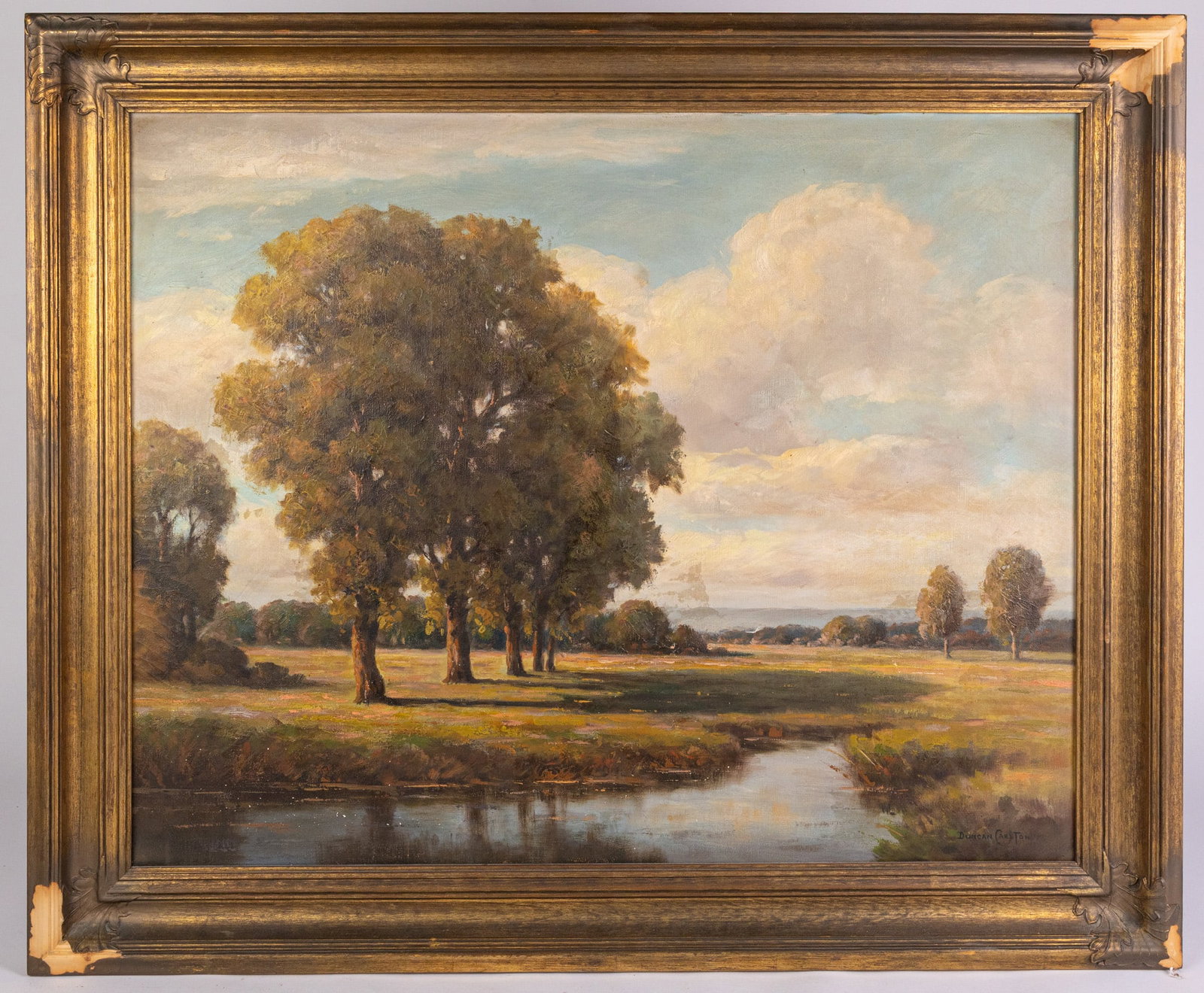 Duncan Carlton Framed Landscape Oil Painting: Duncan Carlton Framed Landscape Oil Painting Size 30" x 35" Literature Brooks Auction – Online Auction Terms & Conditions Contact: (856) 694-2960 | info@brooks.auction READ BEFORE YOU BID:</