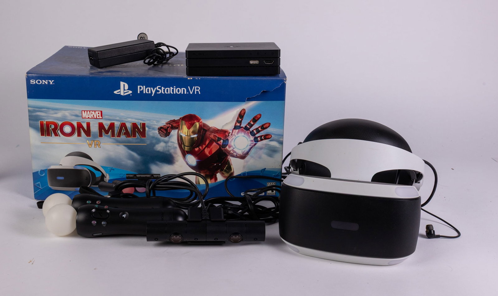 Playstation Marvel Iron Man VR IOB: Playstation Marvel Iron Man VR IOB, Complete besides game/demo disc. Untested Size 8" x 16" x 11" Literature Brooks Auction – Online Auction Terms & Conditions Contact: (856) 694-2960 |