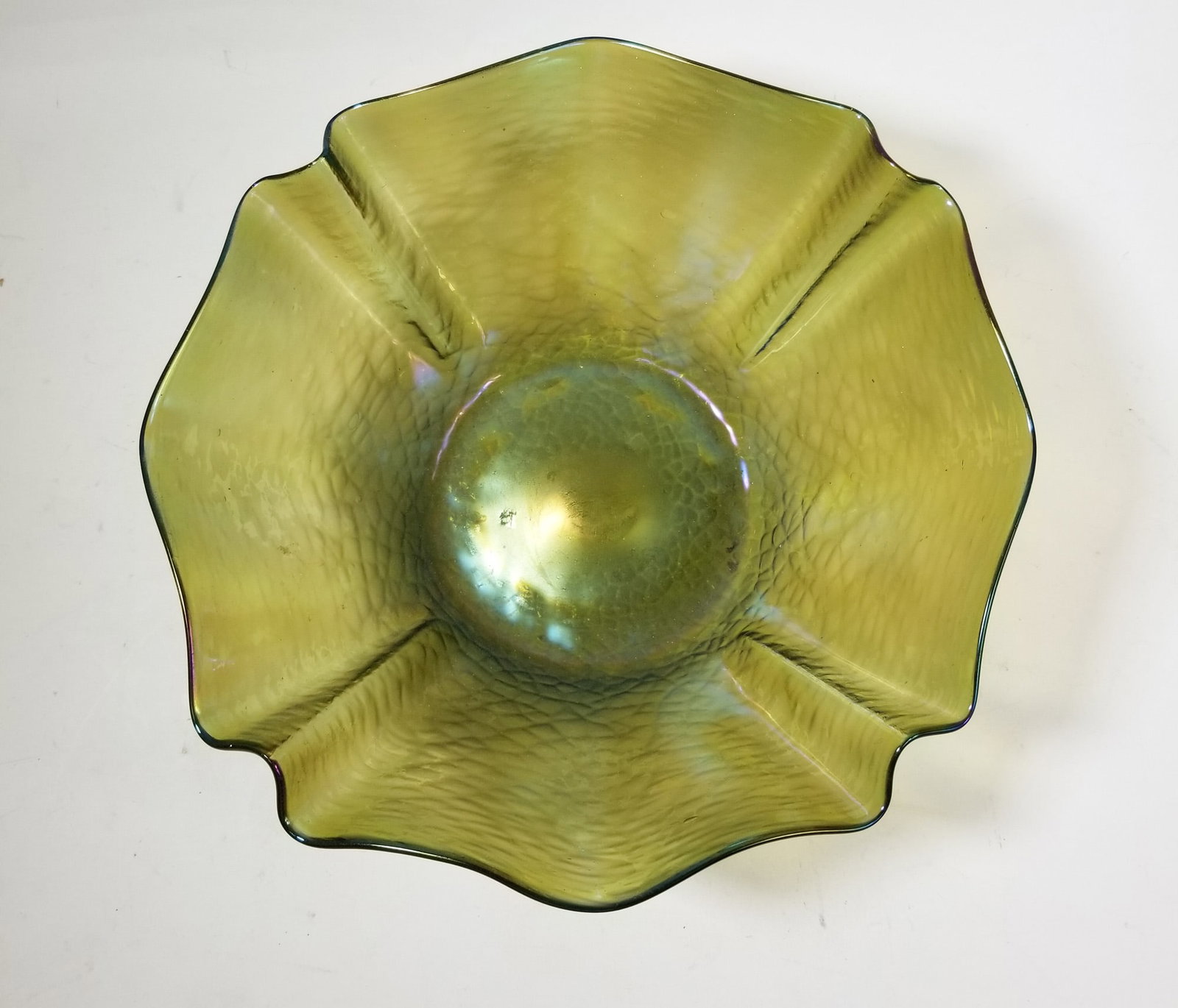 Art Glass Iridescent Hand Blown Bowl - 2