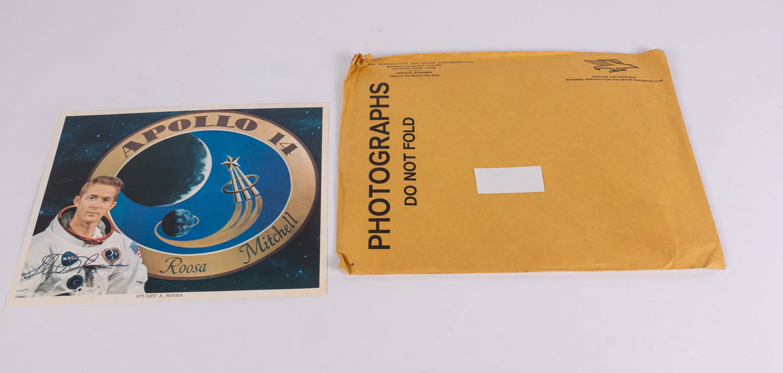 Autographed Photograph of Astronaut Stuart A. Roosa (1 of 3)