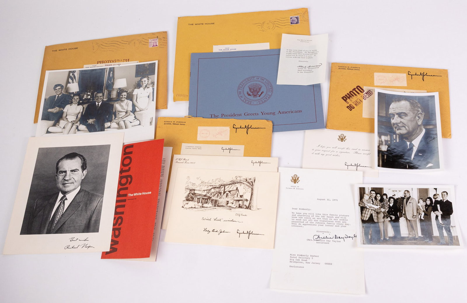 Lot of Assorted Presidential Correspondences: Lot of Assorted Presidential Correspondences, From a curated private collection that was amassed through personal correspondence, this lot includes responses to requests for autographs from United