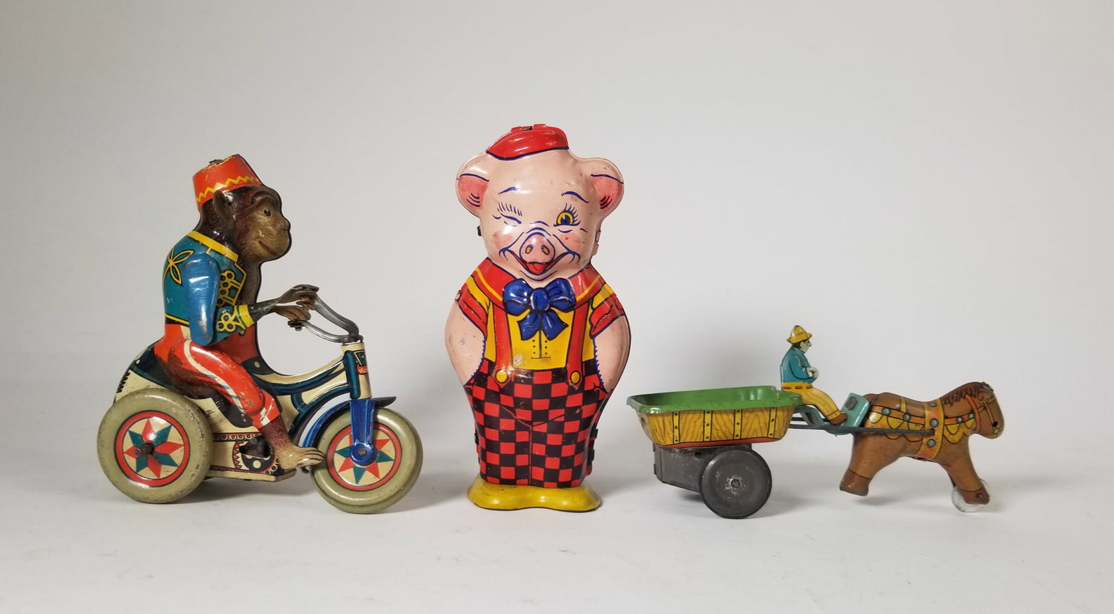 Three Vintage Wind Up Tin Litho Toys (1 of 5)