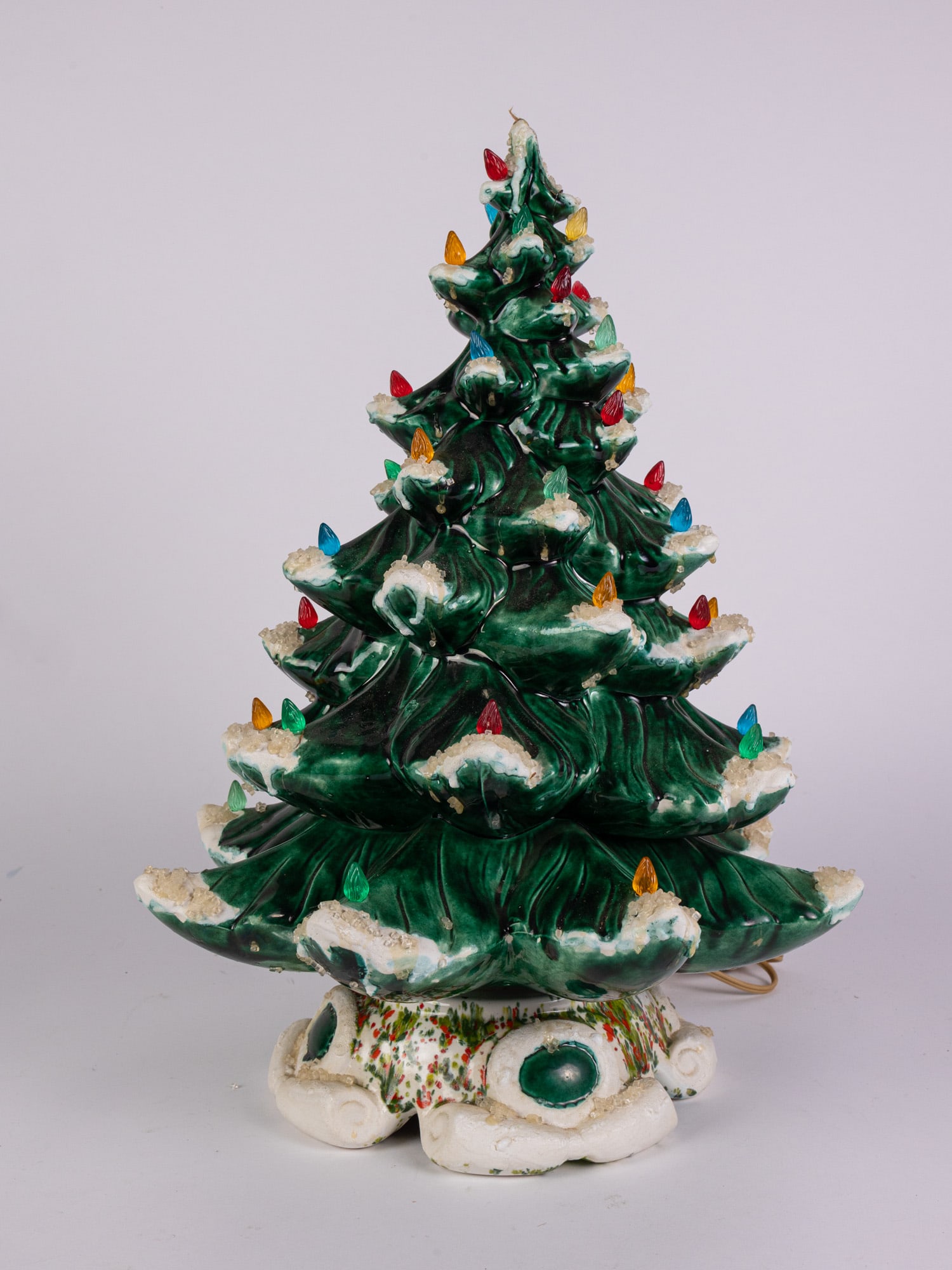 Large Vintage Ceramic Lighted Christmas Tree in Box (1 of 6)