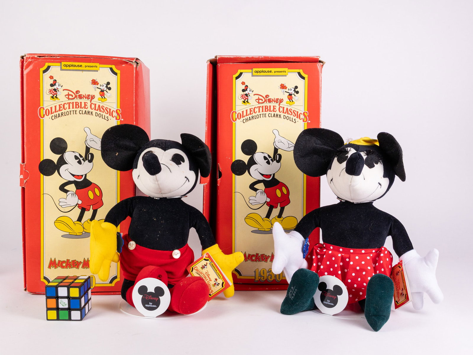 Two Applause Disney Collectible Classics Mickey Mouse 1930 Dolls IOB - 2