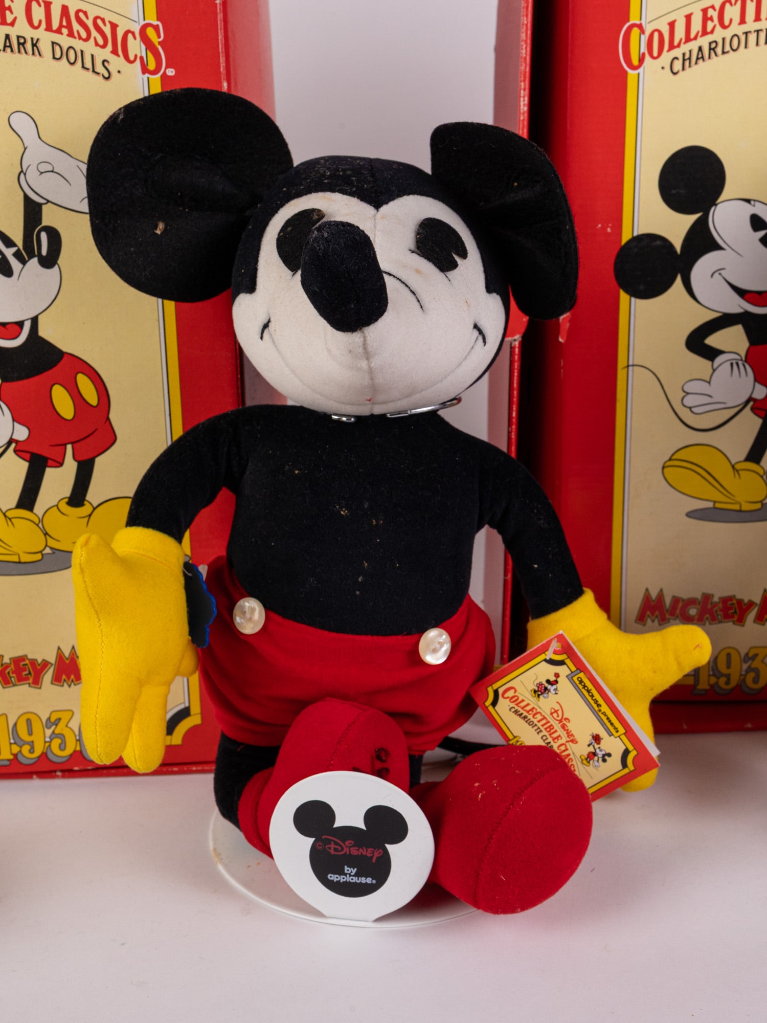 Two Applause Disney Collectible Classics Mickey Mouse 1930 Dolls IOB - 3