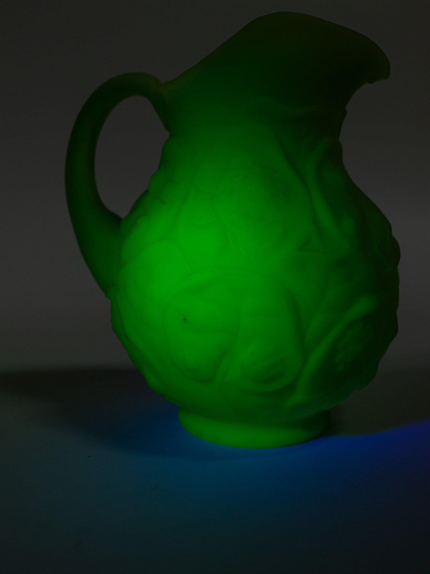 Two Pieces of Fenton "Lily" Uranium Satin Custard Glass - 7