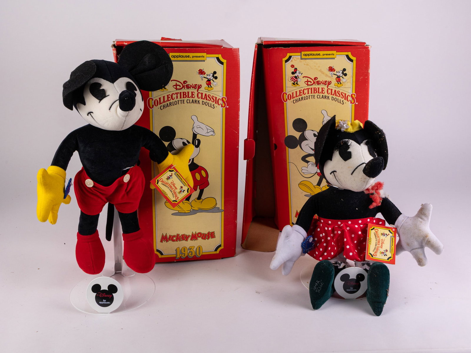 Two Applause Disney Collectible Classics Mickey Mouse 1930 Dolls IOB: Two Applause Disney Collectible Classics Mickey Mouse 1930 Dolls IOB Size 17" x 8" x 7" Literature Brooks Auction – Online Auction Terms & Conditions Contact: (856) 694-2960 |