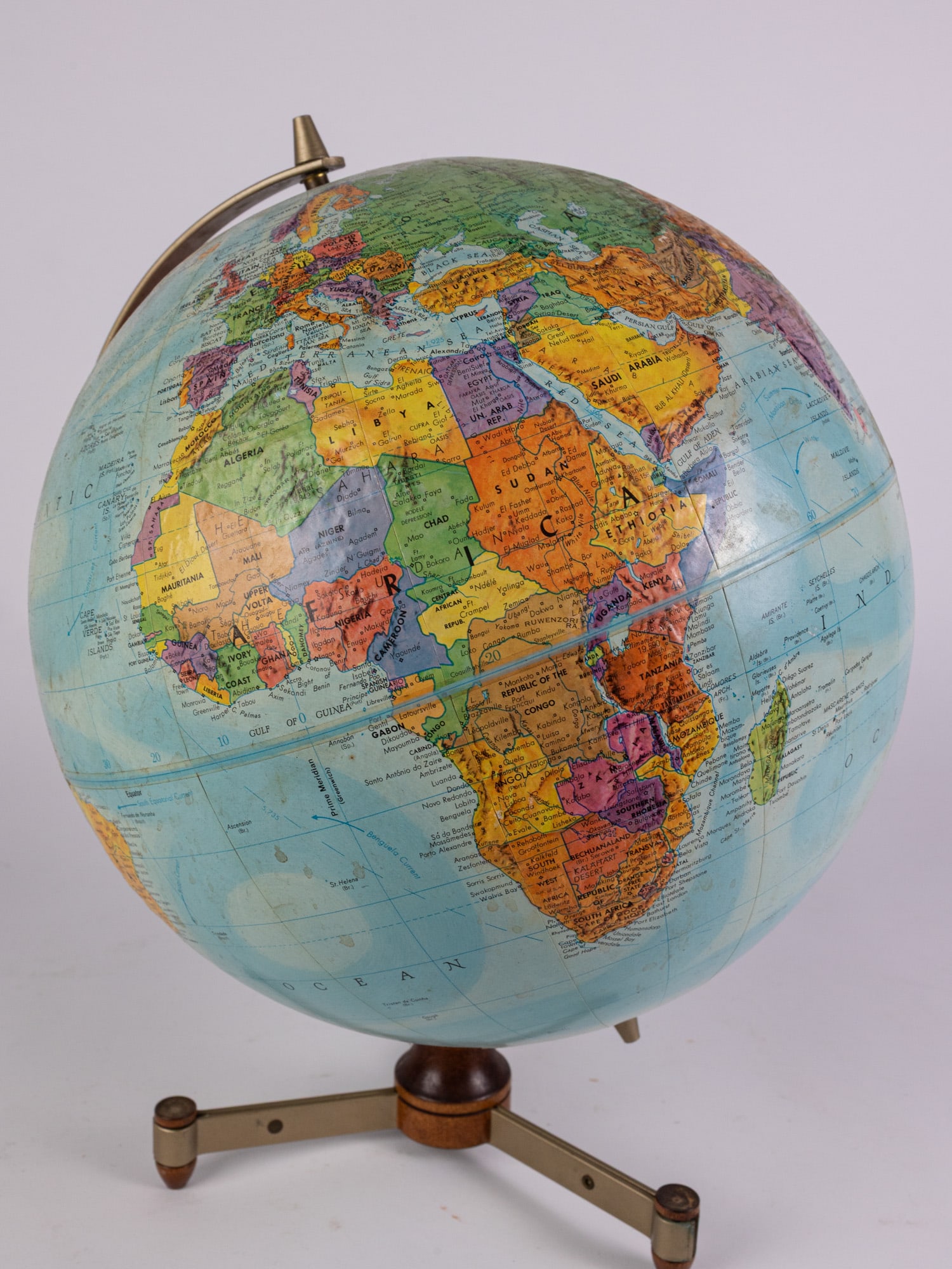 Vintage Replogle Stereo Relief World Globe - 5