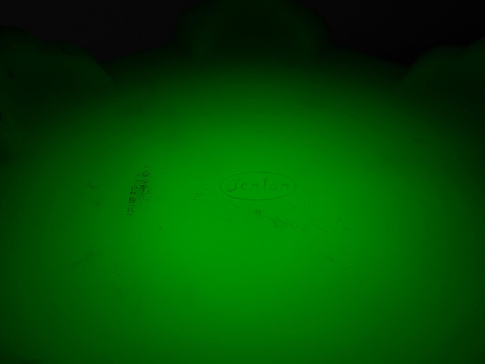 Two Pieces of Fenton Uranium Satin Uranium Custard Glass - 8