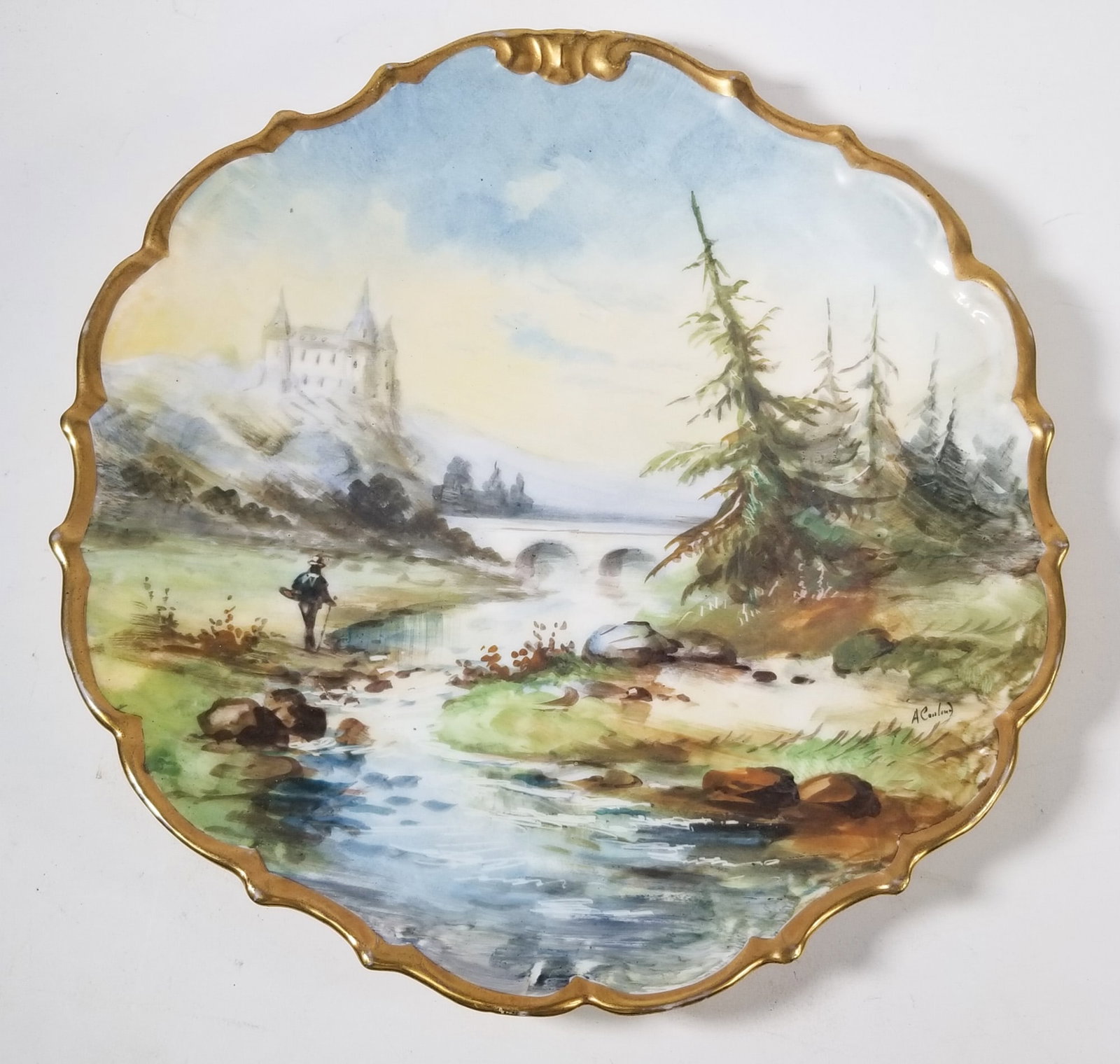 Hand Painted Limoges LDHC Flambeau Plate: Hand Painted Limoges LDHC Flambeau Plate Size 12" diameter Literature Brooks Auction – Online Auction Terms & Conditions Contact: (856) 694-2960 | info@brooks.auction READ BEFORE YOU BID: