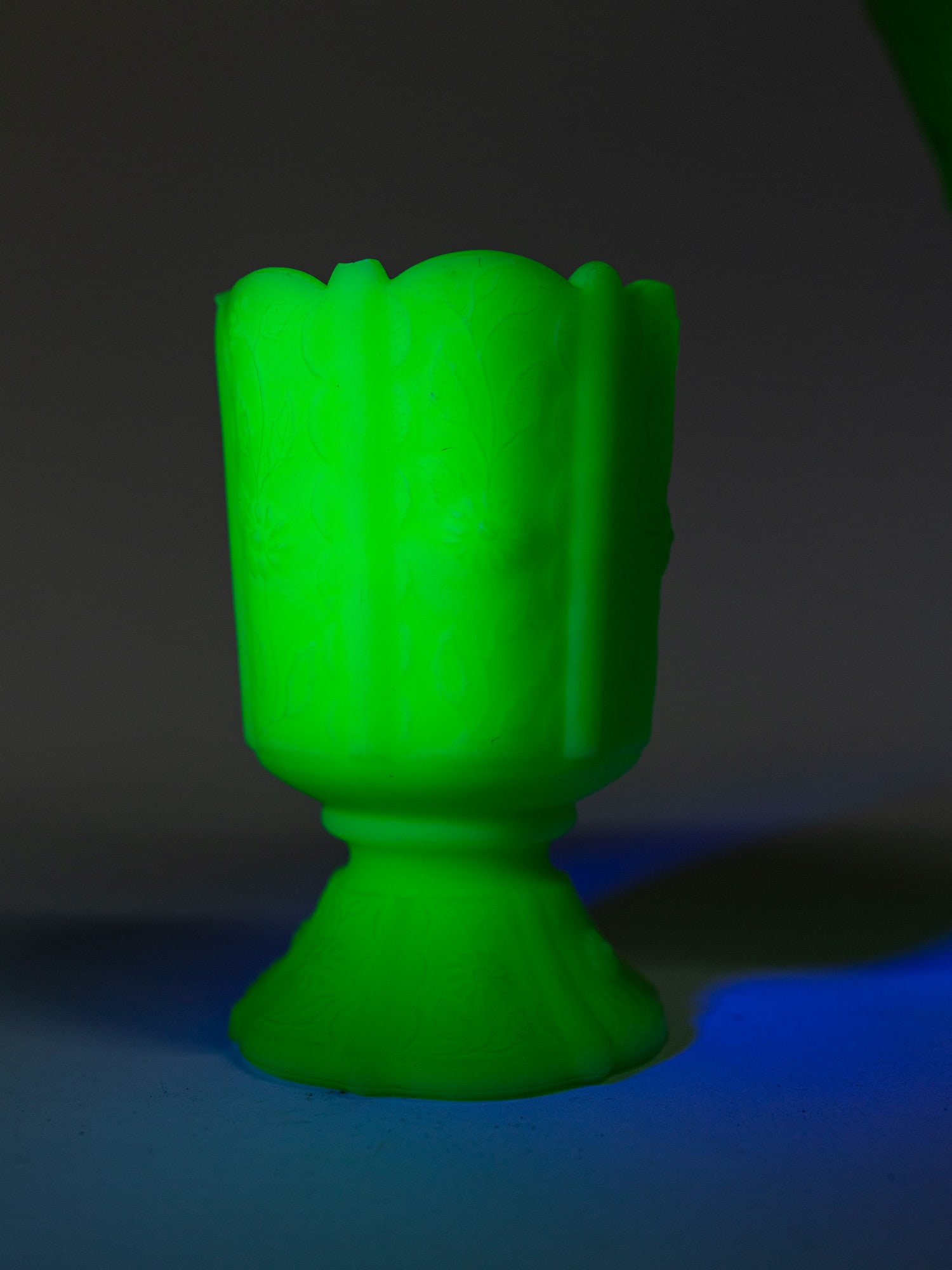 Three Pieces of Fenton Uranium Satin Custard Glass - 4