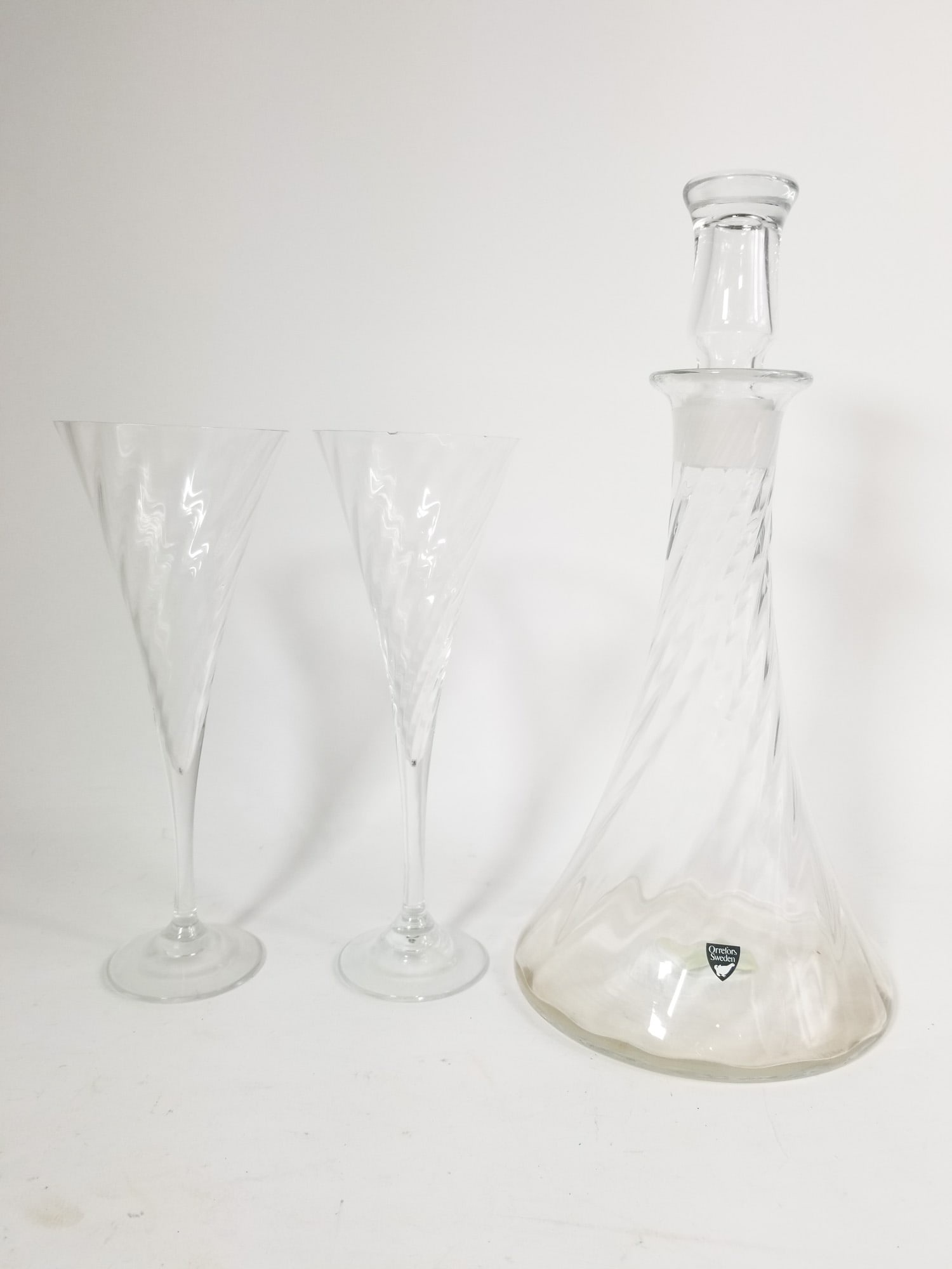 Orrefors Sweden Crystal Decanter Set (1 of 2)