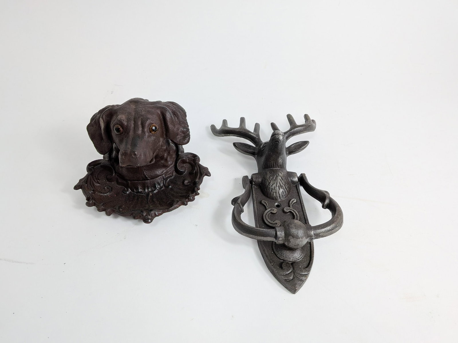 Two Cast Iron Animal Door Knockers (1 of 9)