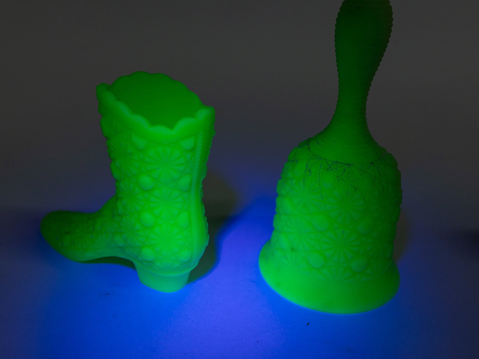 Four Pieces of Fenton Uranium Satin Custard Art Glass - 6